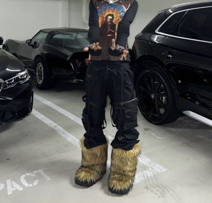 Japanese Brand FAUX FUR RICK OWENS VIBE YETI BOOTS STYLE hysteric glamour Size US 8.5 / EU 41-42 - 14 Thumbnail