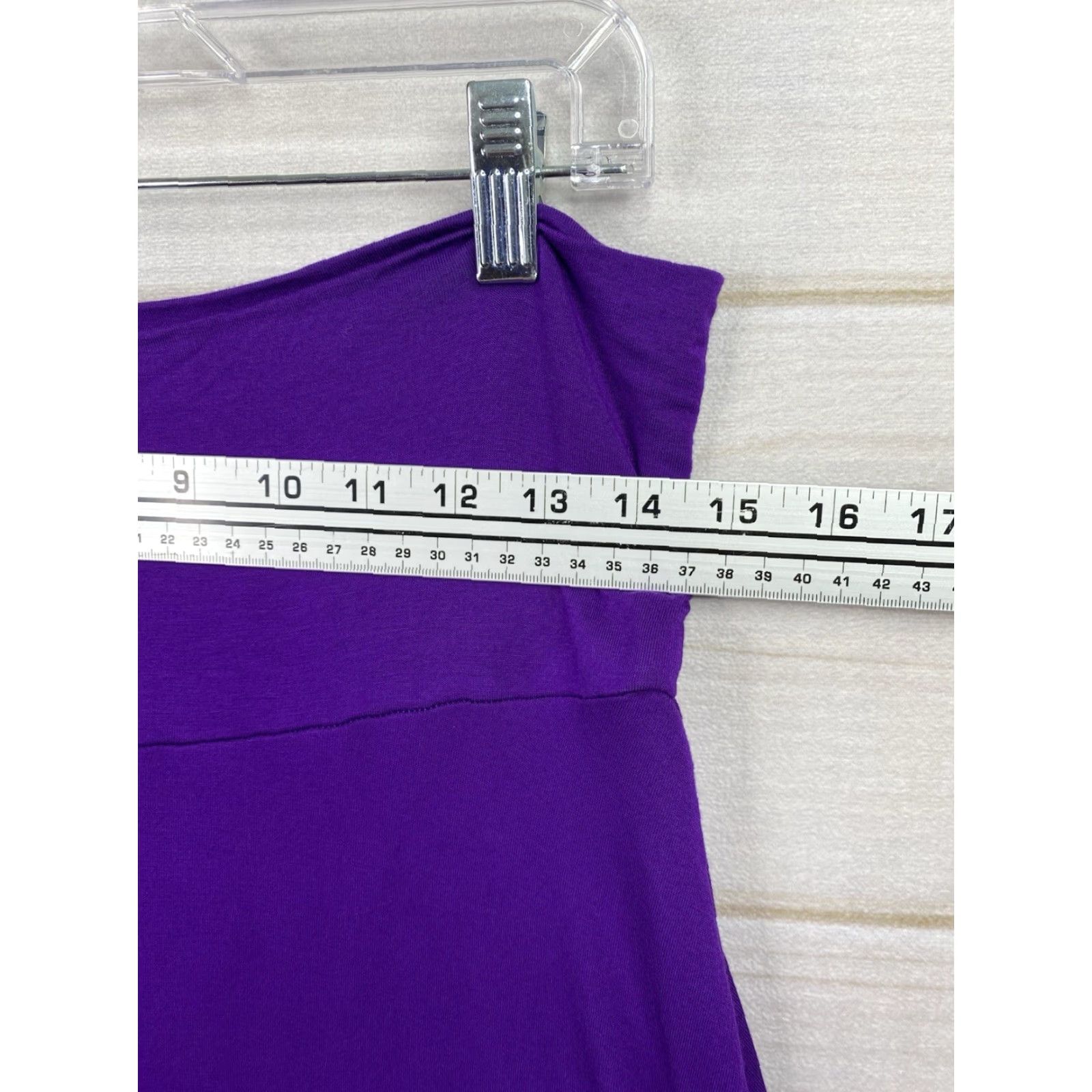 Vintage Lock & Love Skirt Womens L Purple A-Line Waist Foldover Knee Length casual stretch pull on Size 36" / US 14 / IT 50 - 4 Thumbnail