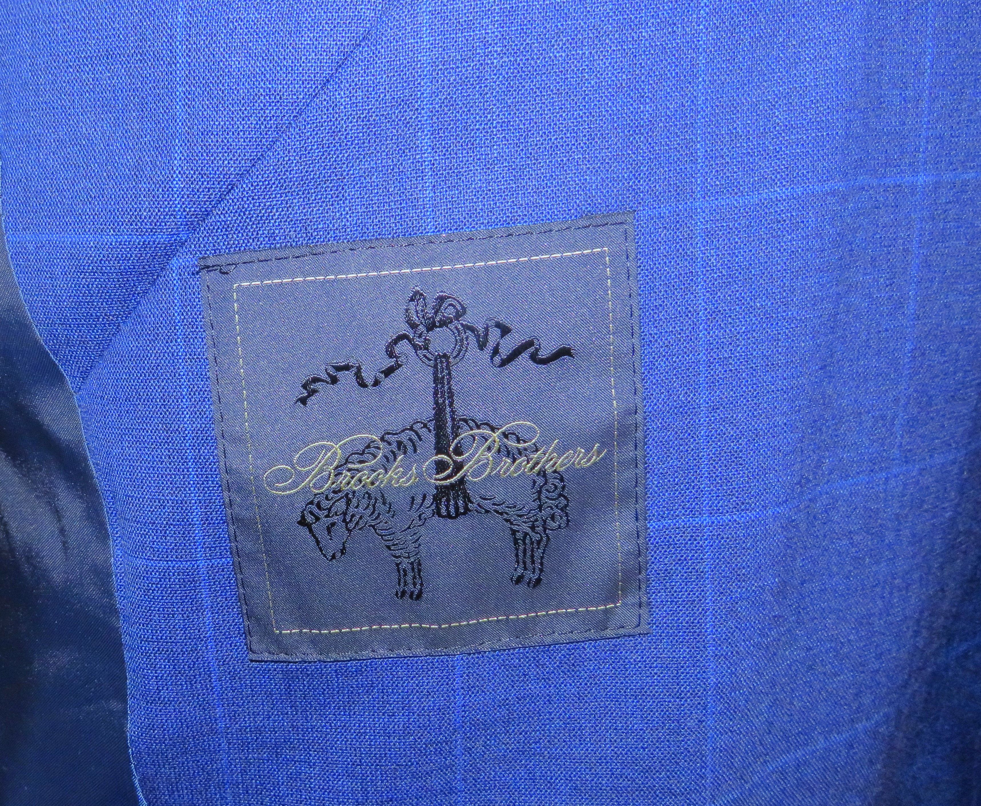 Brooks Brothers Golden Fleece Current Blue Plaid Two Button Suit 40R NWT Size 40R - 20 Thumbnail