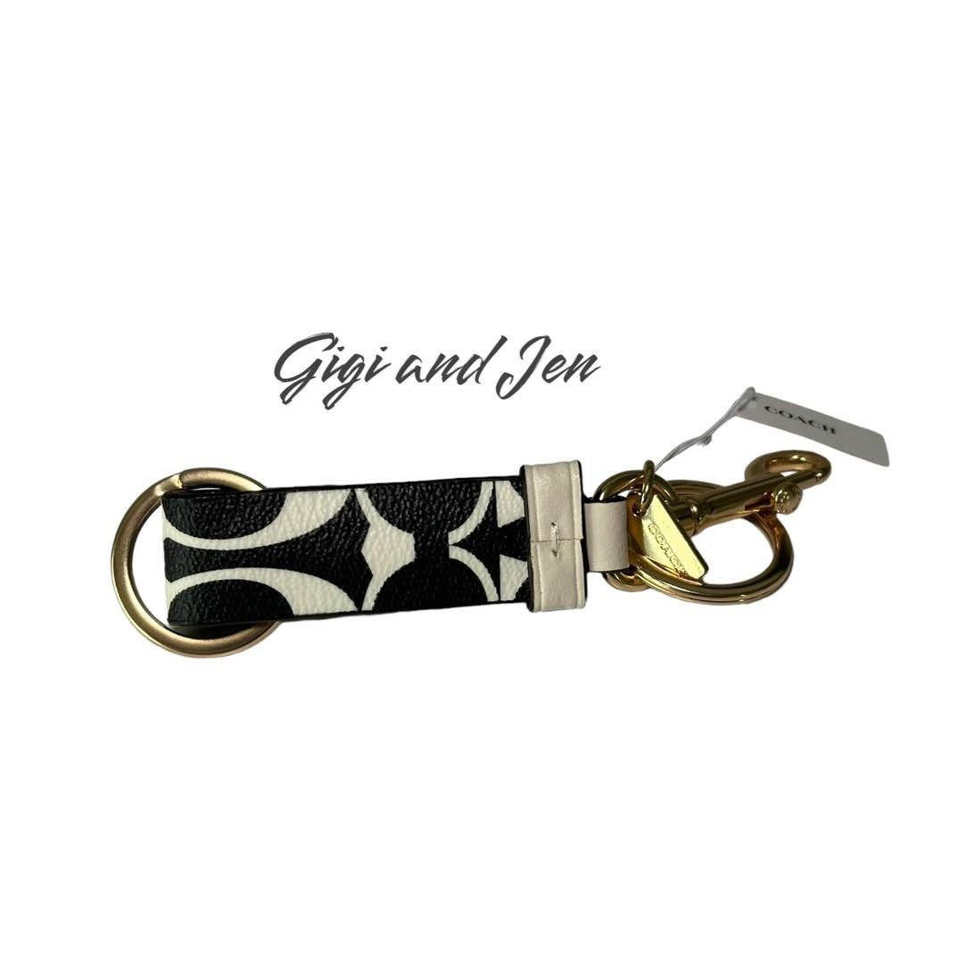 Kate Spade Coach Trigger Snap Bag Charm In Signature Canvas Gold/Black Size ONE SIZE - 2 Thumbnail