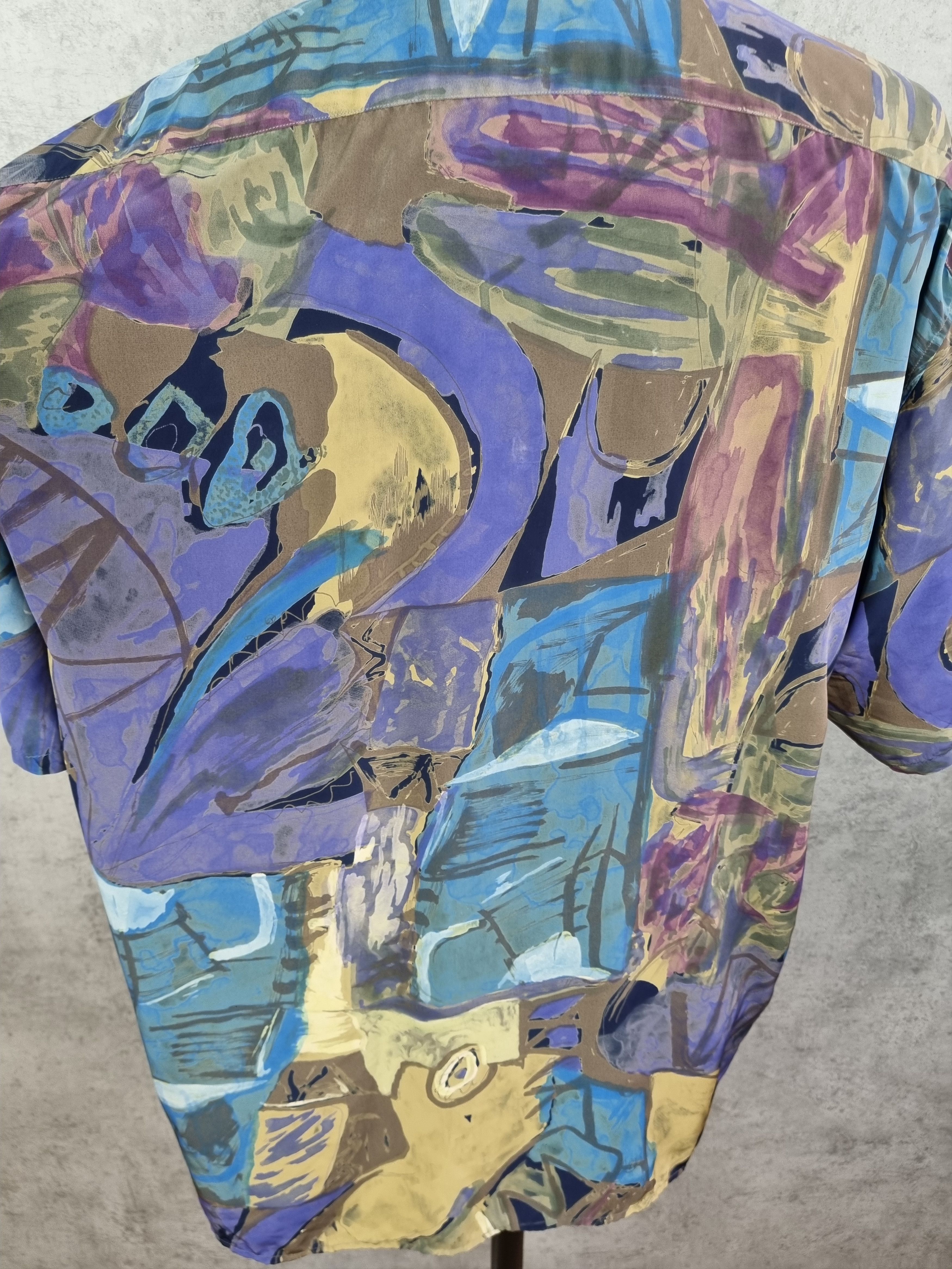 Other 90s Vintage Abstract Design Shirt Feels like SILK Dior Size US XXL / EU 58 / 5 - 9 Thumbnail