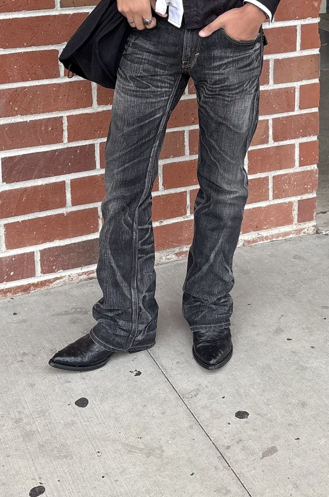 Edwin Edwin 503 Flare BLUE TRIP Black (BT5001) Bootcut Size US 31 - 5 Thumbnail