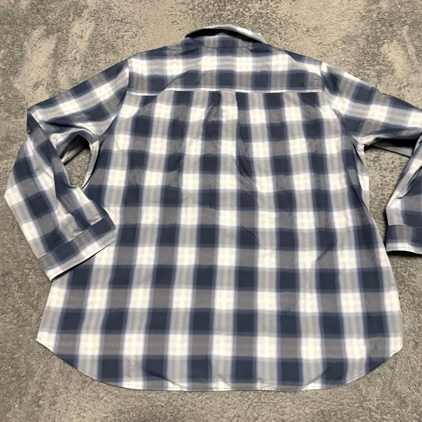 Eddie Bauer Eddie Bauer Womens XXL Blue Plaid Long Sleeve Polyester Nylon Button Size XXL / US 16-18 / IT 52-54 - 3 Thumbnail