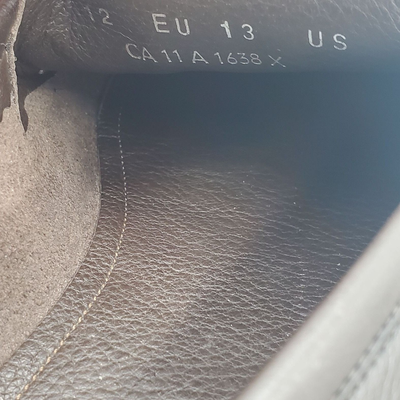 Other Italy Ermenegildo Zegna Men's Size 13US/12EU Brown leather t Size US 13 / EU 46 - 6 Thumbnail