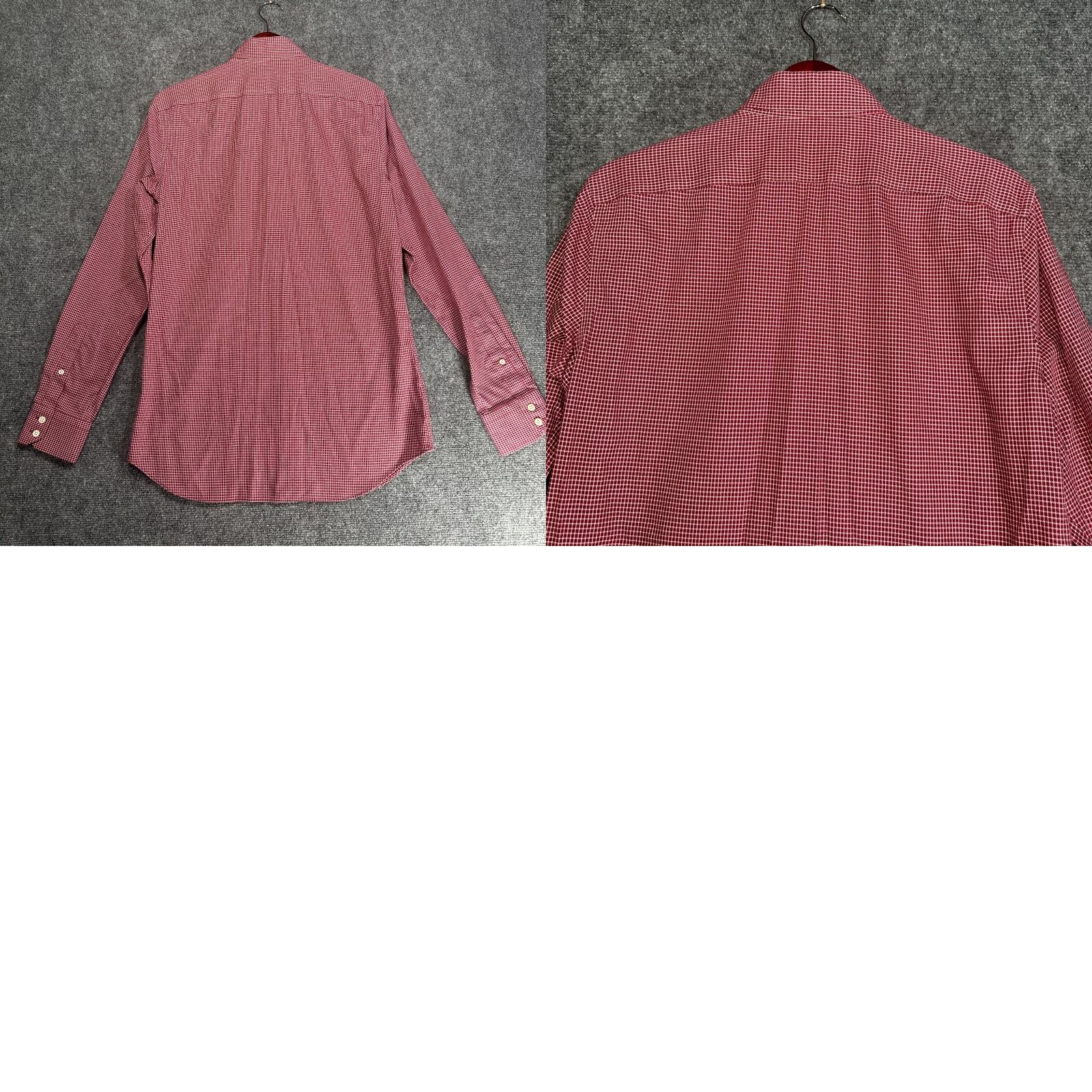 Banana Republic Banana Republic Shirt Mens M Non Iron Tailored Slim Fit Red Check Button-Down Collar Long Sleeve Size US M / EU 48-50 / 2 - 8 Thumbnail