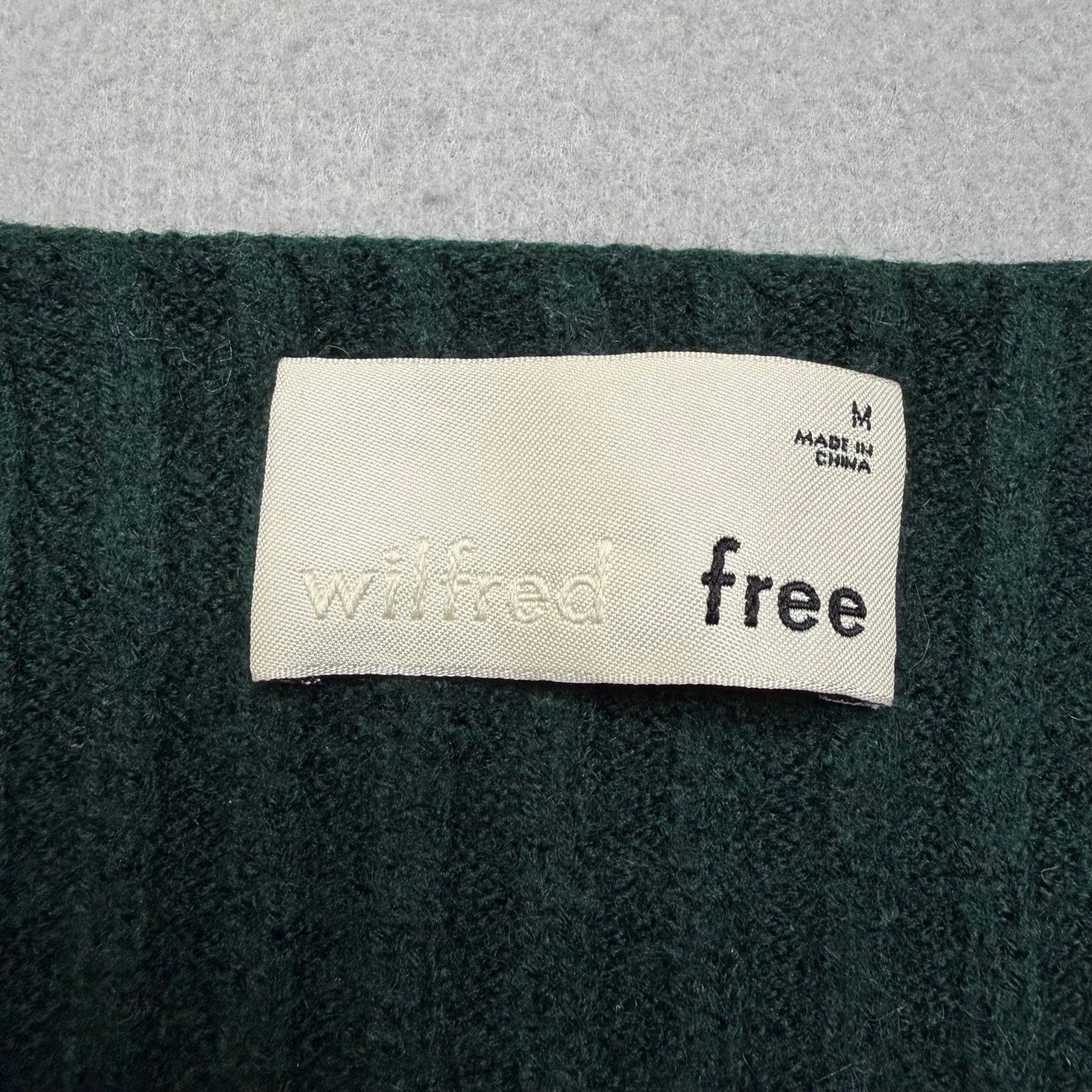 Vintage Wilfred Free 100% Merino Wool Ribbed Sweater Women M Knit Size M / US 6-8 / IT 42-44 - 2 Thumbnail