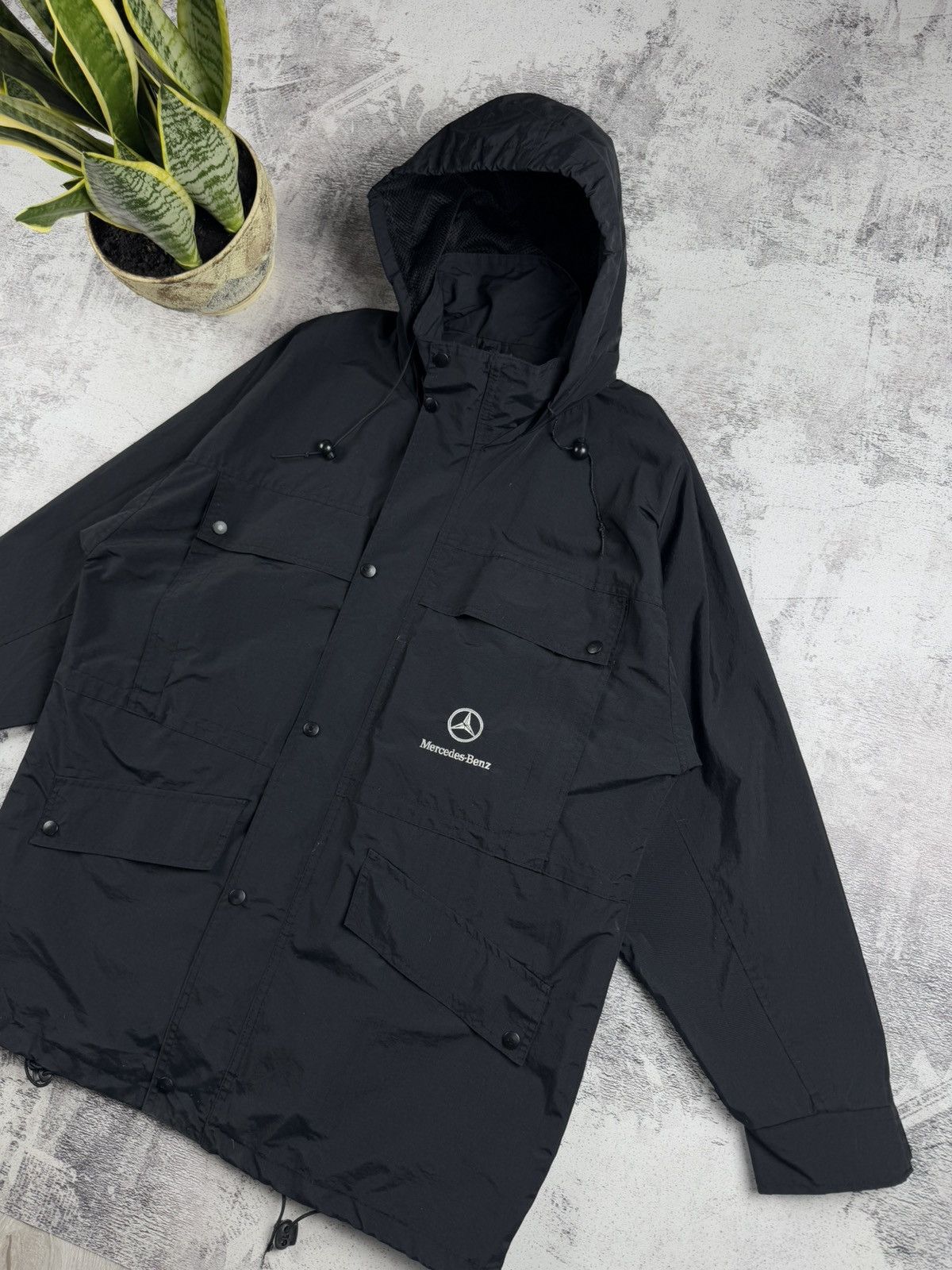Mercedes-Benz 90S Mercedes Benz Nylon Moto Pocket Windbreaker Light Jacket Size US XL / EU 56 / 4 - 3 Thumbnail