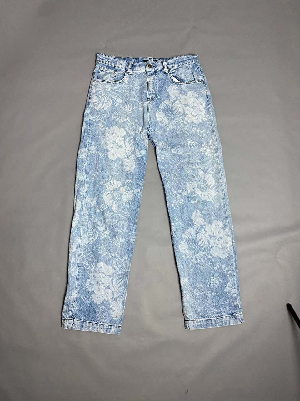 Jaded London Jaded London Mens Floral Jeans W34 Skate Fit Blue Wide Leg Size 34" / US 12 / IT 48 - 1 Thumbnail