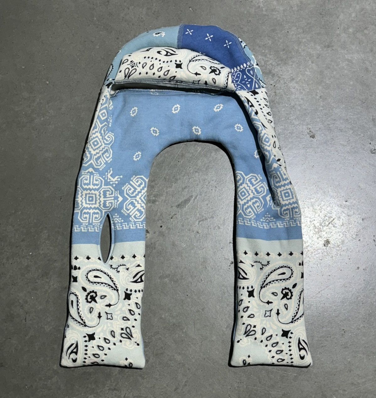 image of Kapital Sweat Knit Bandana Scarf Cap in Banana, Men's