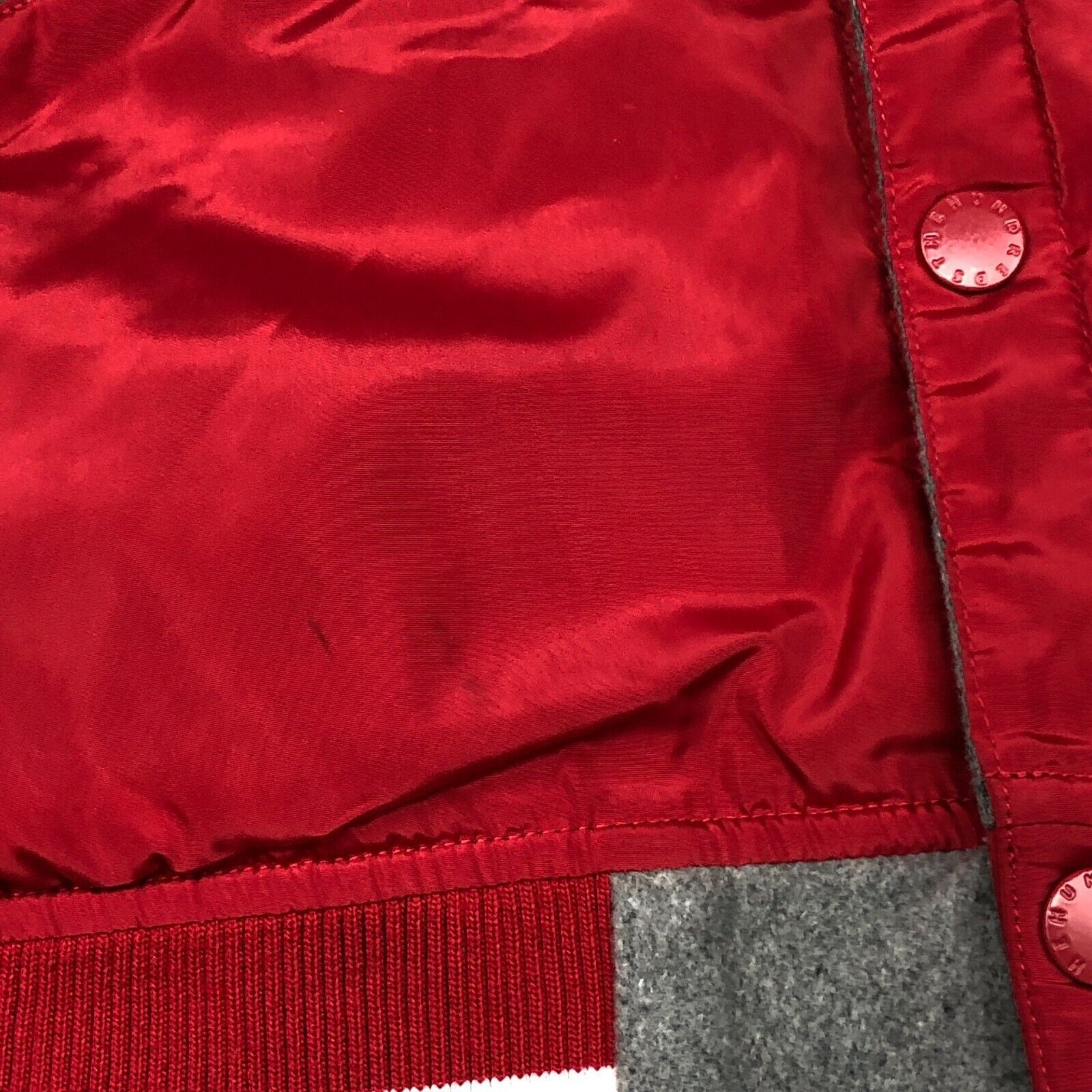 The Hundreds The Hundreds Red Gray Varsity Hooded Jacket Coat Large L Size US L / EU 52-54 / 3 - 3 Thumbnail