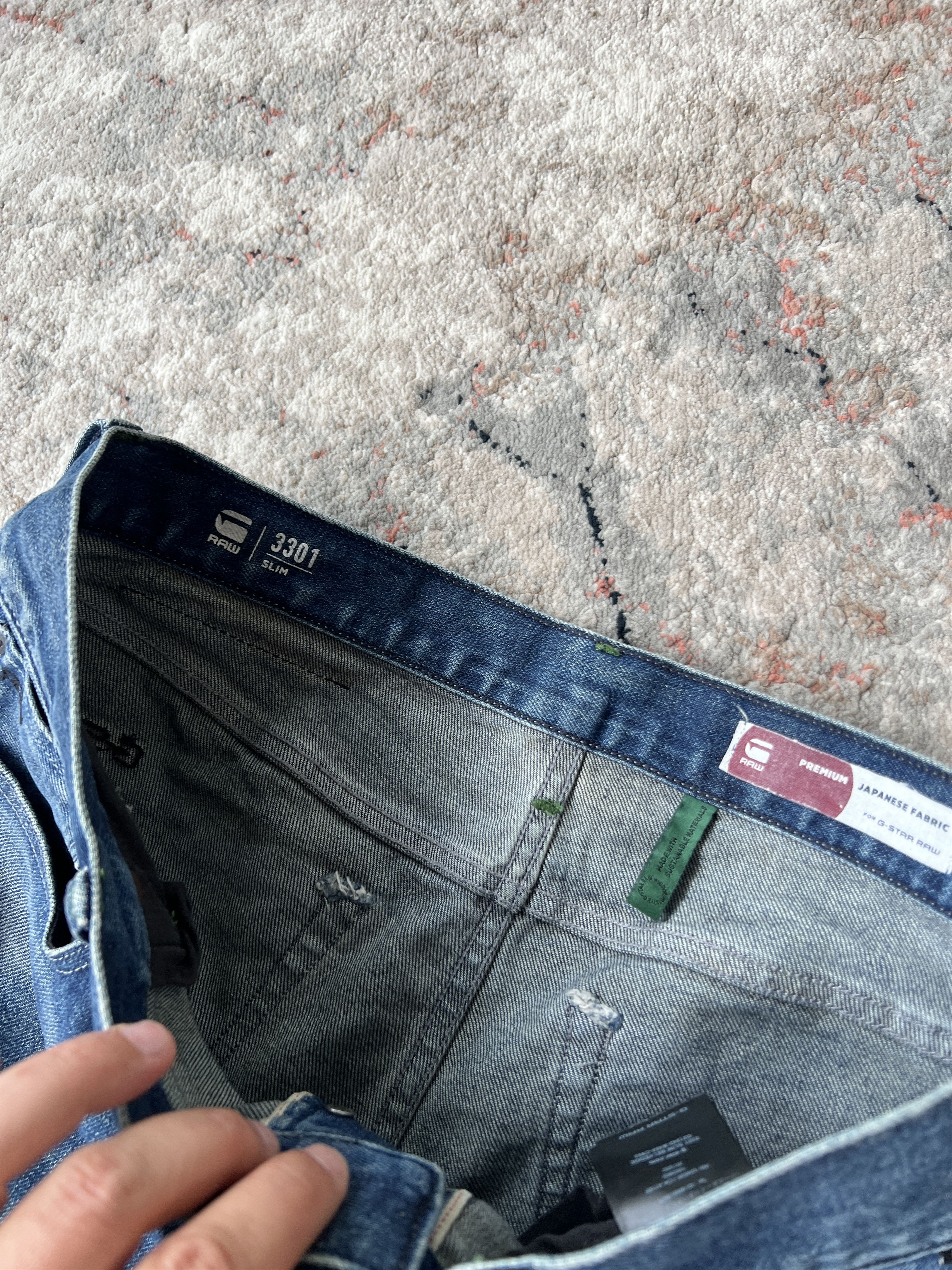 G-Star G-Star Raw Premium Japanese Fabric Jeans Size US 33 - 3 Thumbnail