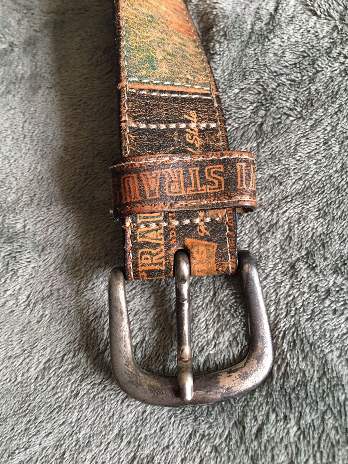 Levi's × Vintage LEVI’S Vintage Rare Leather Belt Size 85 cm 34 in Size 34 - 2 Thumbnail