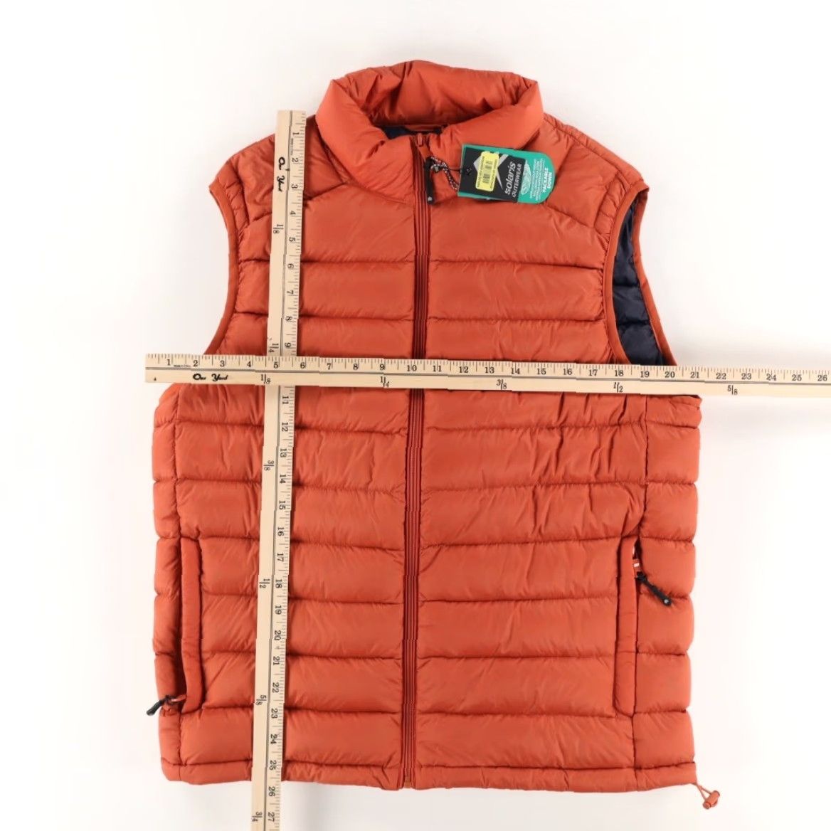 Vintage Solaris Jacket Men's M Orange Natural Down Vest Solid Mock Size US M / EU 48-50 / 2 - 3 Thumbnail