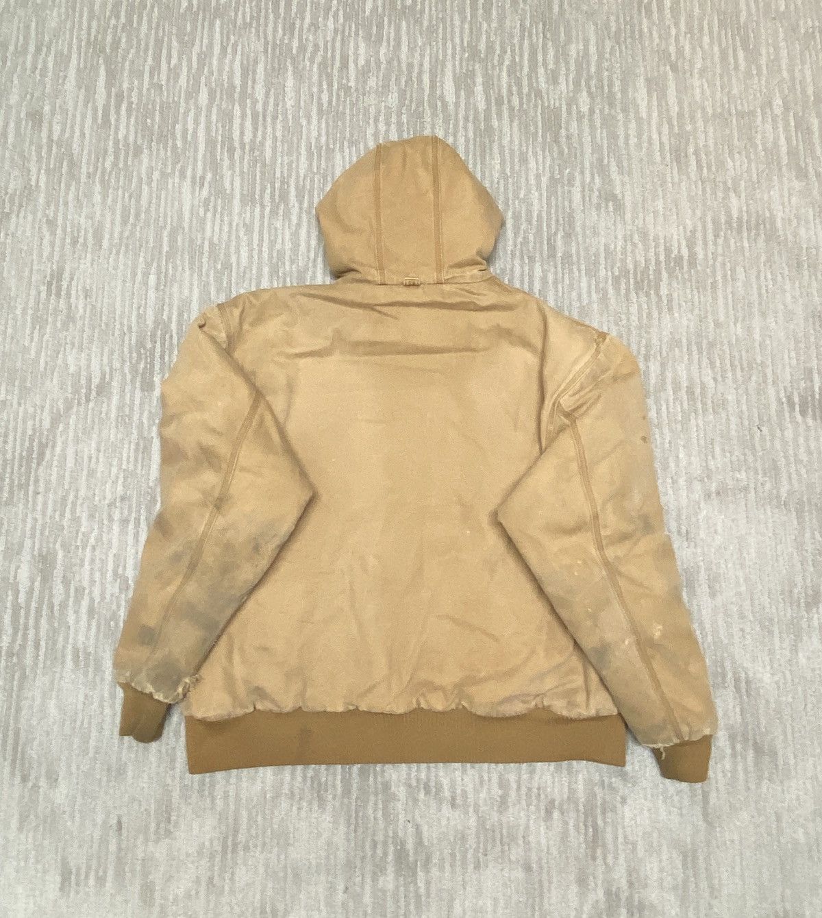 Carhartt Vintage distressed big smith beige workwear hooded jacket Size US L / EU 52-54 / 3 - 7 Thumbnail