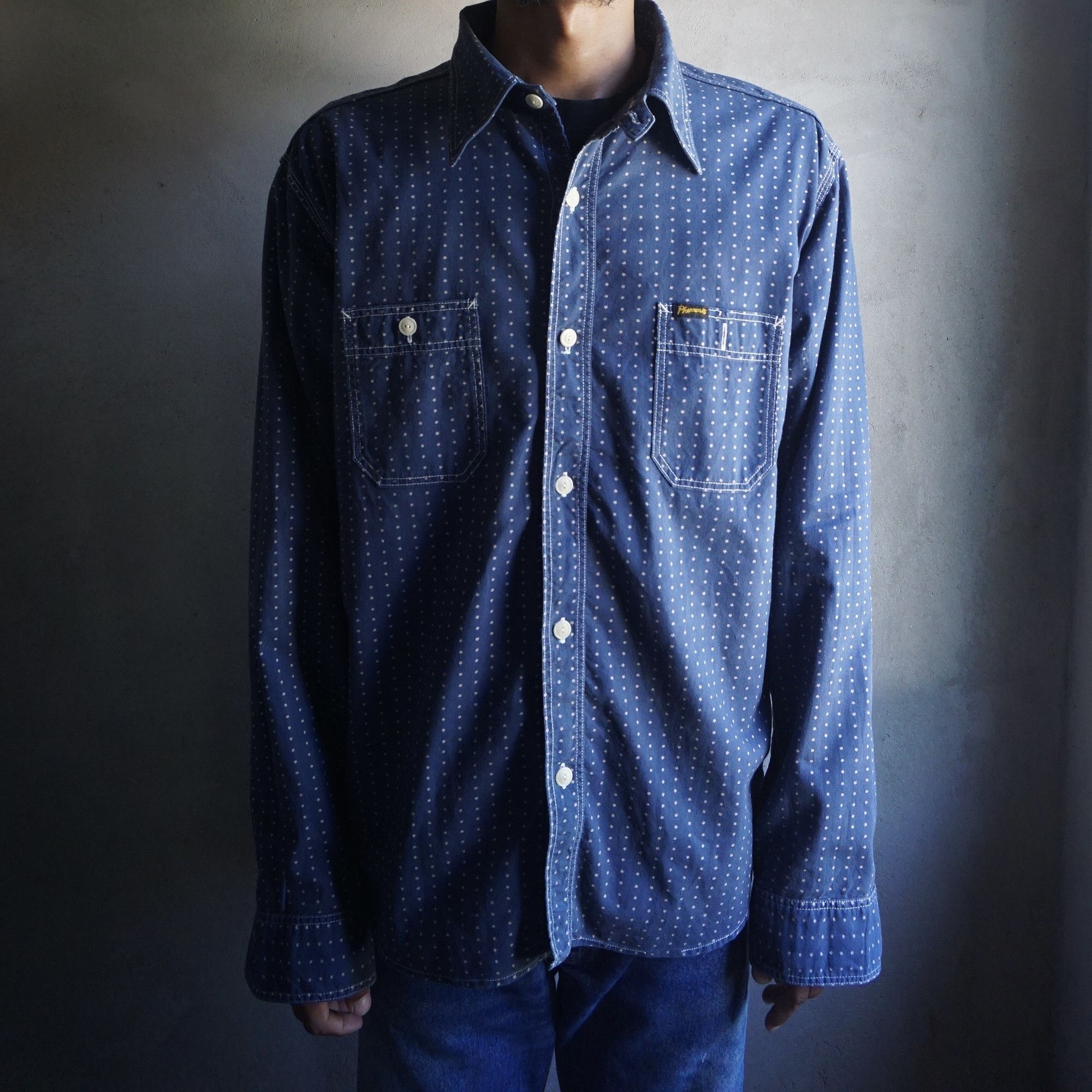 Japanese Brand × Pherrow's Pherrow indigo star work shirt Size US XL / EU 56 / 4 - 15 Thumbnail