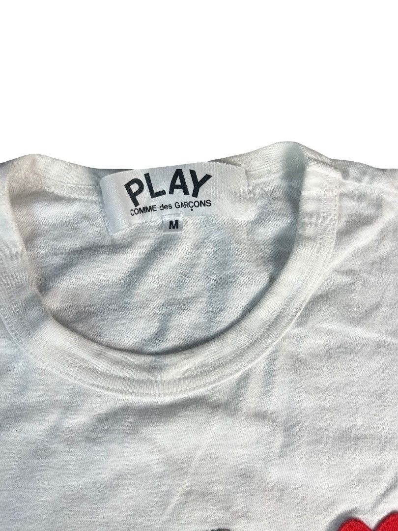 Comme des Garcons COMME des GARÇONS PLAY Double Camo Heart Tee White Size M Size US M / EU 48-50 / 2 - 2 Thumbnail