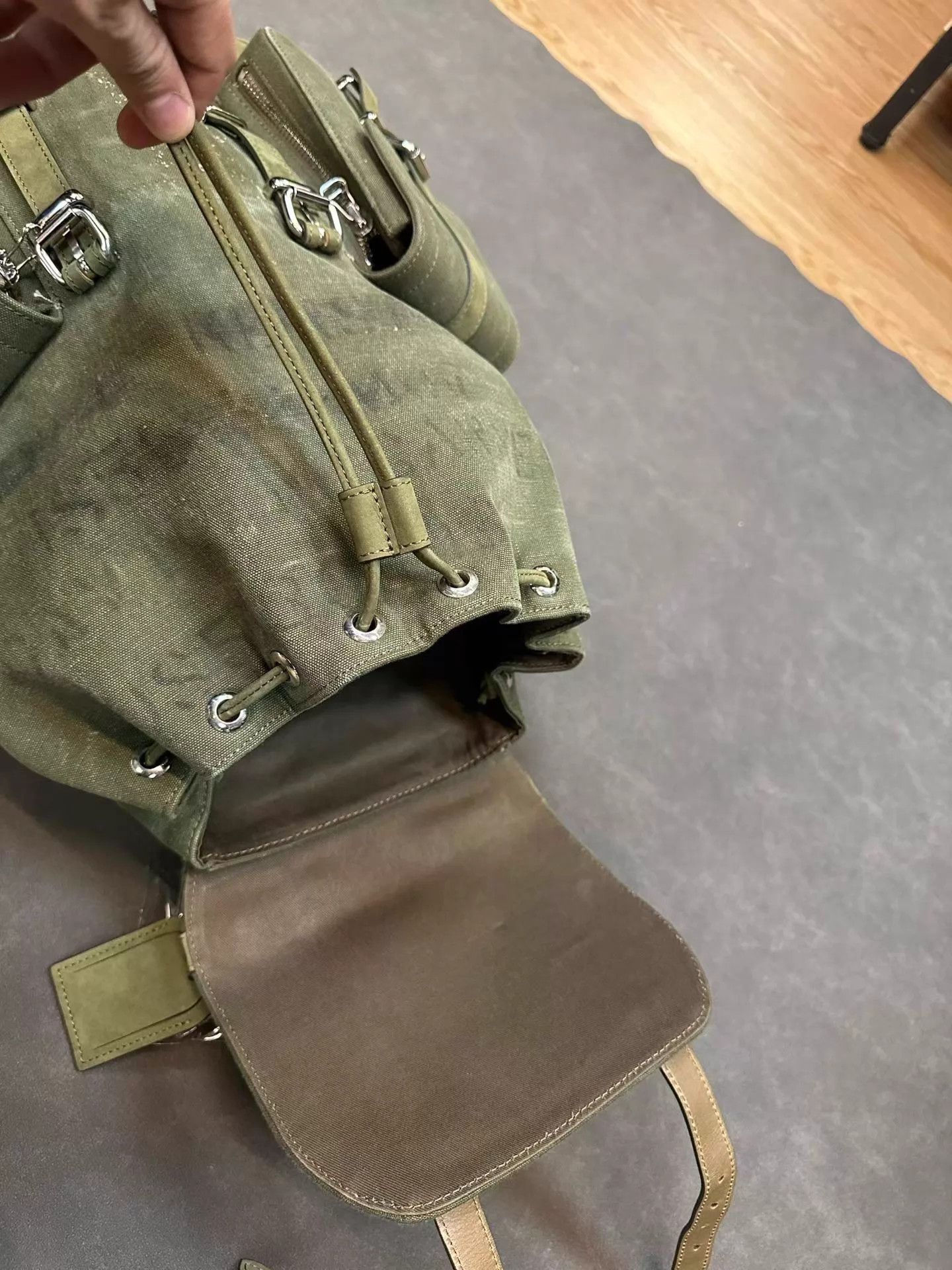READYMADE ReadyMade Vintage Military Flap Pocket Print Backpack Size ONE SIZE - 5 Thumbnail