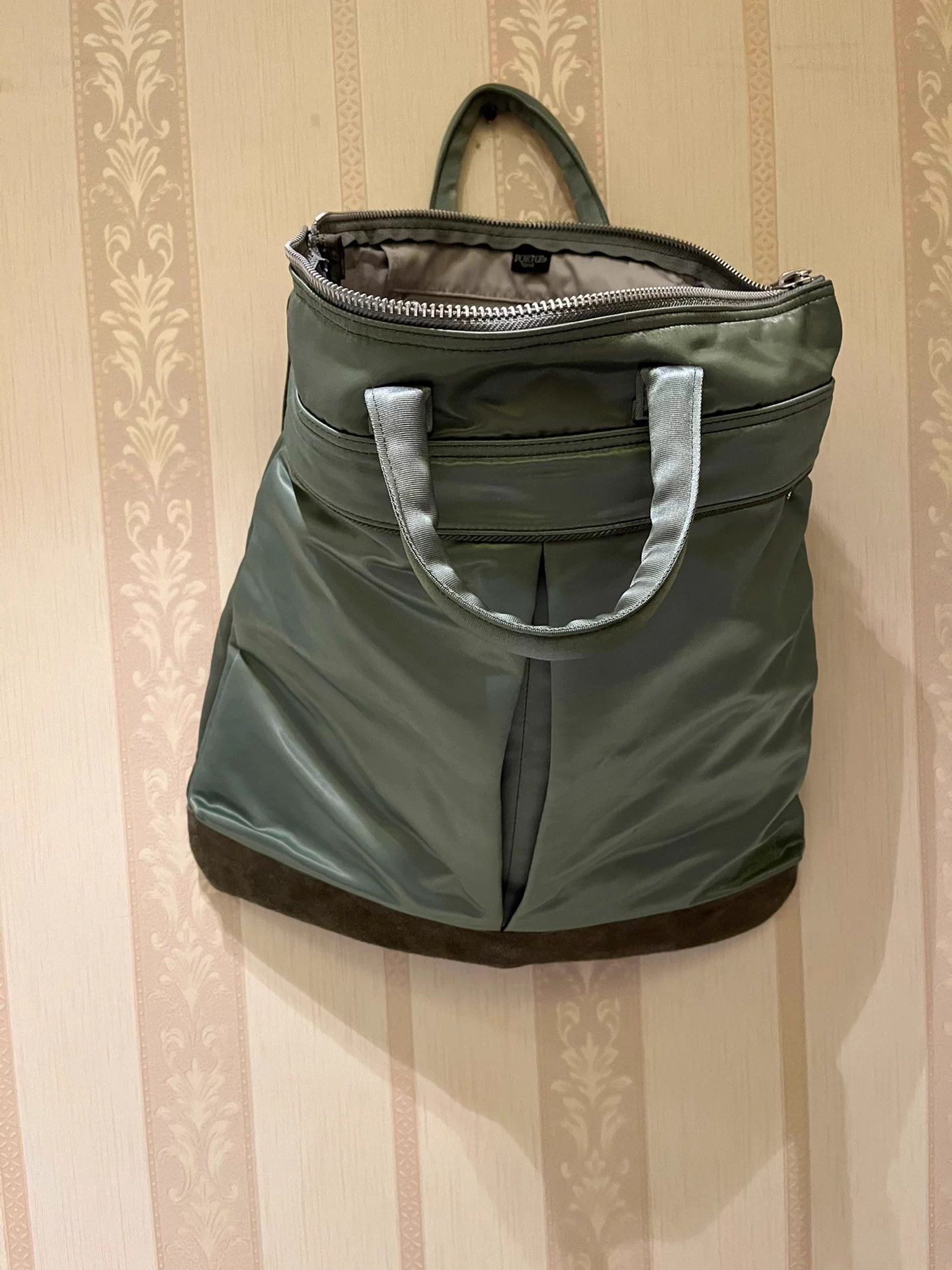 Porter Porter 45x45 Nylon Suede-Bottom Gray-Green New Premium Bag Size ONE SIZE - 8 Thumbnail