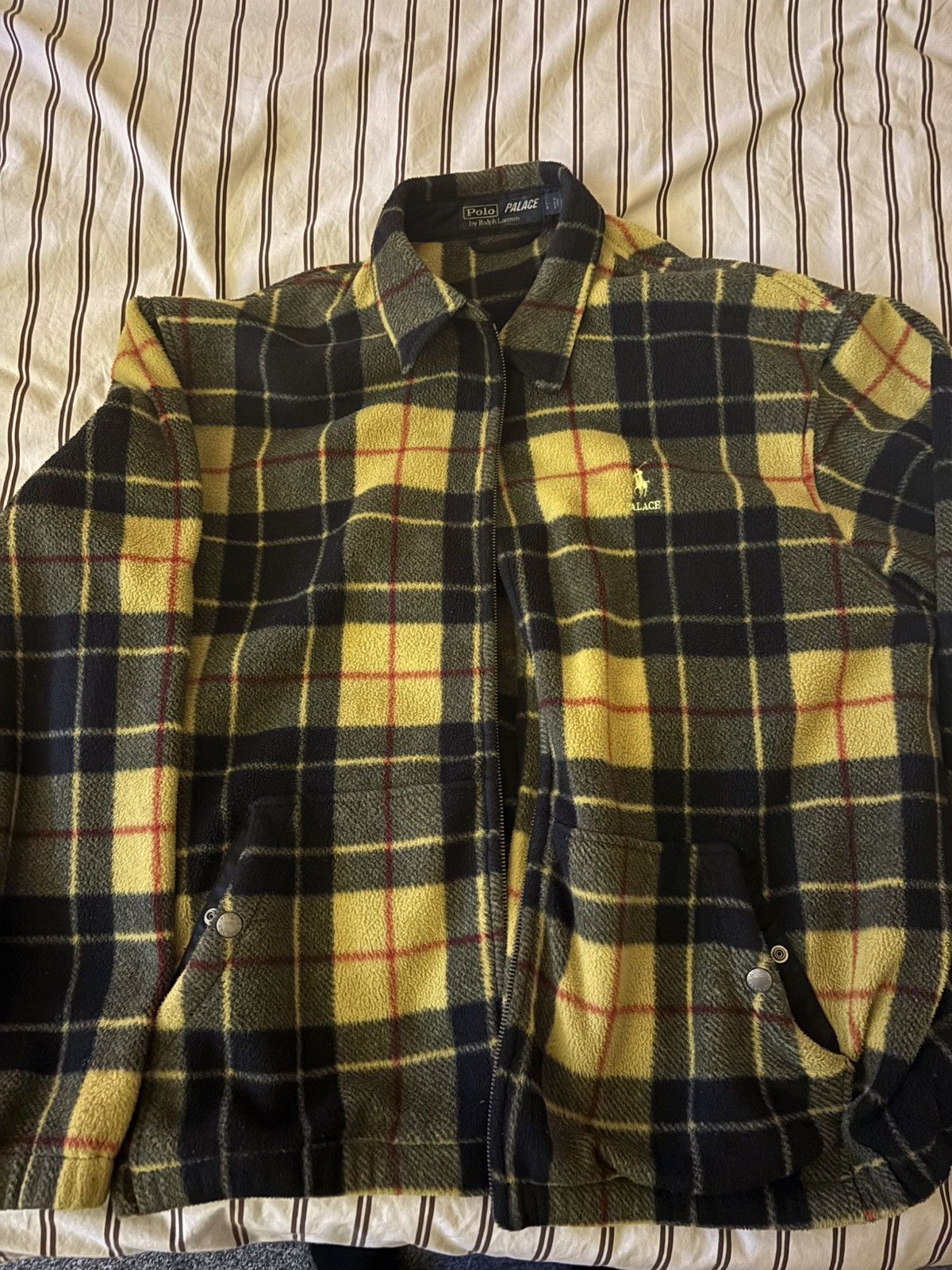 Palace Ralph Lauren Fleece Jacket XL Blackwatch Plaid