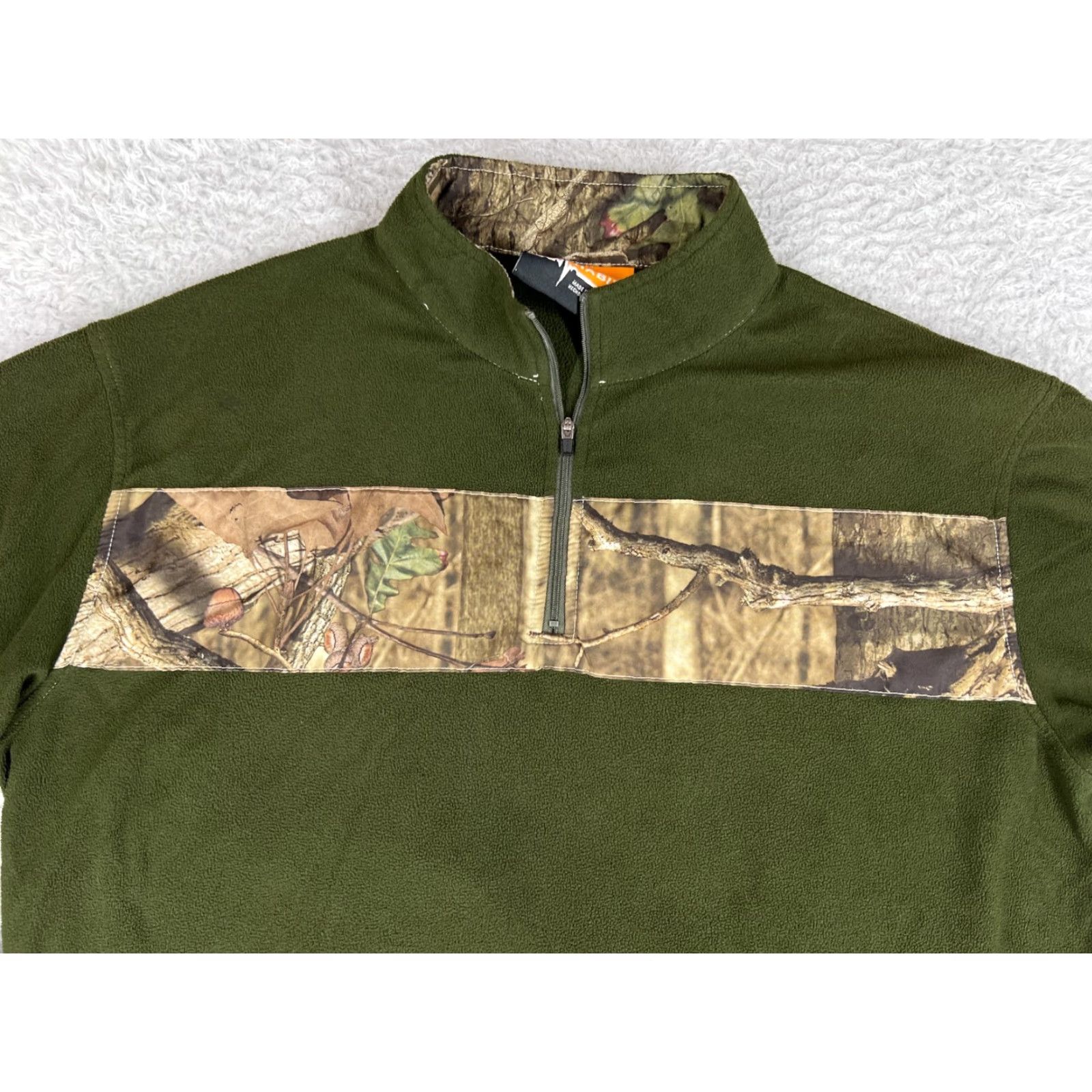 Habitat Habit Men 1/4 Zip Pullover Sweatshirt Camouflage Green XL Fleece Mock Neck Sports Outdoor Shirt Size US XL / EU 56 / 4 - 5 Thumbnail