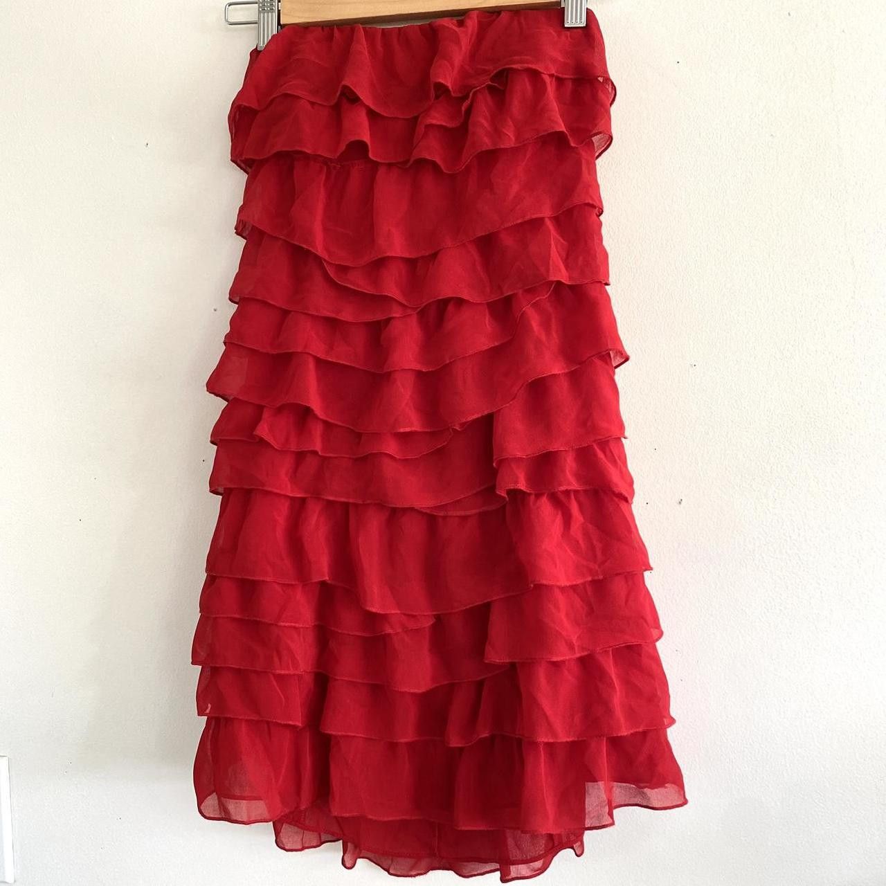 Guess VINTAGE GUESS MINI DRESS RUFFLED WOMENS SIZE 3 RED Size XS / US 0-2 / IT 36-38 - 4 Thumbnail
