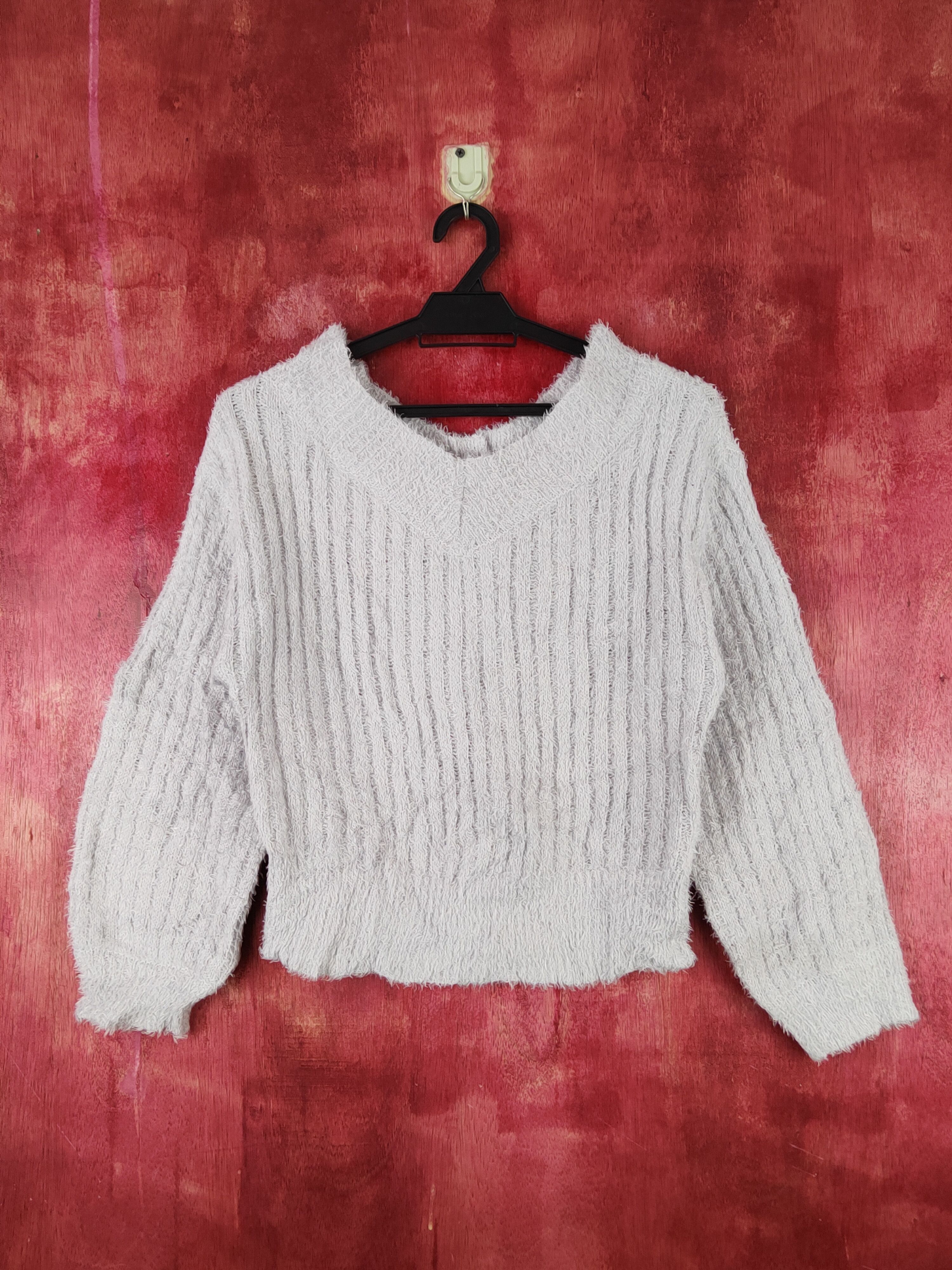 Homespun Knitwear As know as Purple Shag Shaggy Fur Mohair Knitwear #S1901 Size XS / US 0-2 / IT 36-38 - 7 Thumbnail