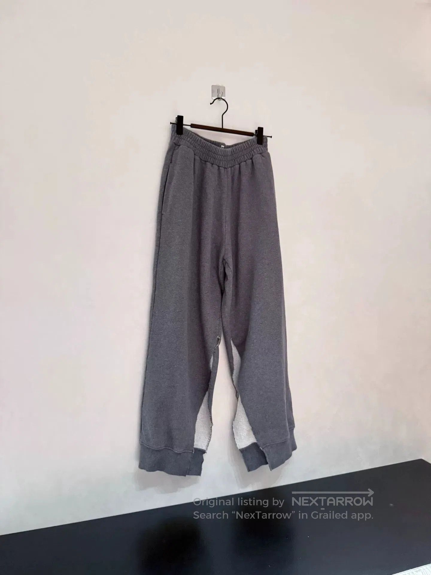 Maison Margiela Maison Margiela MM6 Gray Split Hem Sweatpants. Size 33" - 1 Thumbnail