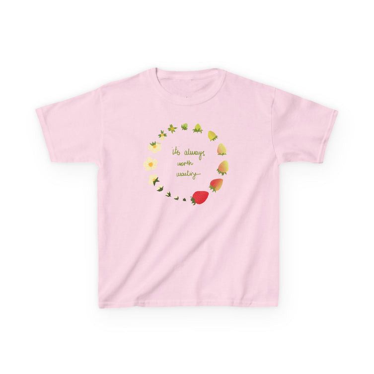 Other Pink Strawberries Worth Waiting Baby Tee Size S / US 4 / IT 40 - 1 Thumbnail