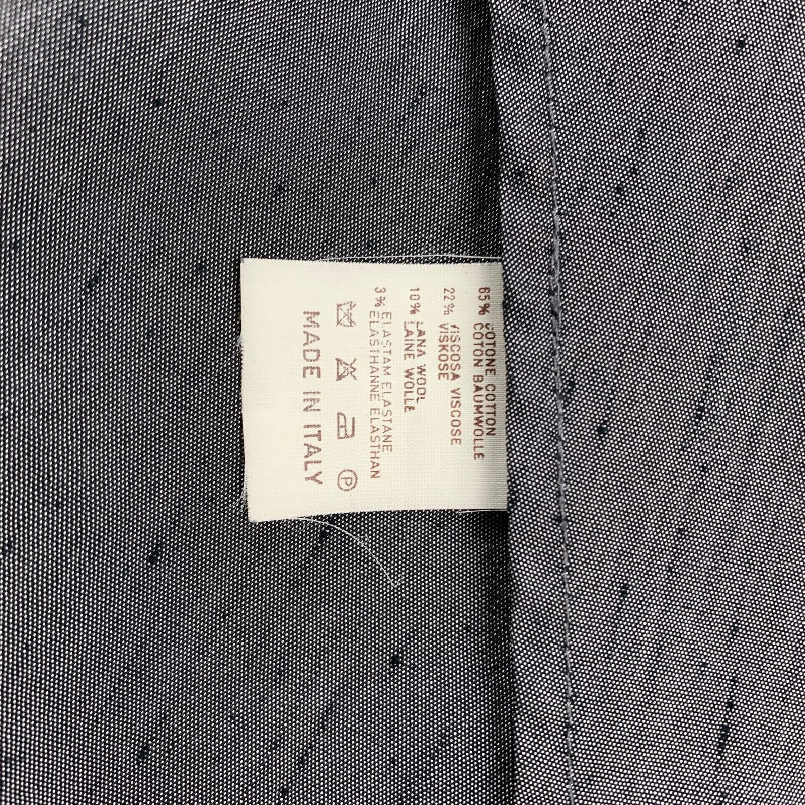 Costume National CoSTUME HOMME 40 Grey Textured Cotton Blend Buttoned Jacket Size US L / EU 52-54 / 3 - 5 Thumbnail