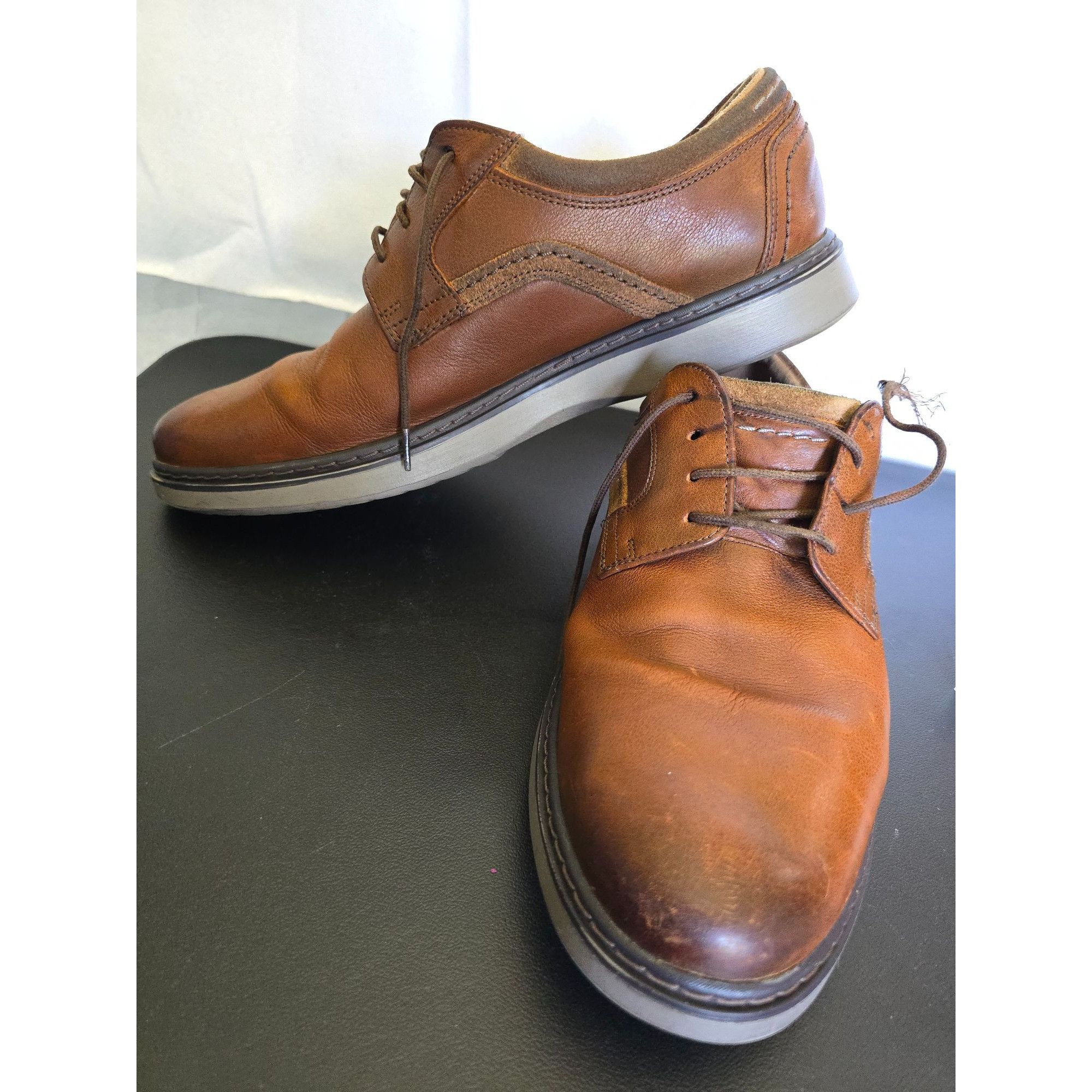 Clarks Clarks Unstructured Mens Leather Lace-Up Shoes Size 9 Size US 9 / EU 42 - 1 Thumbnail