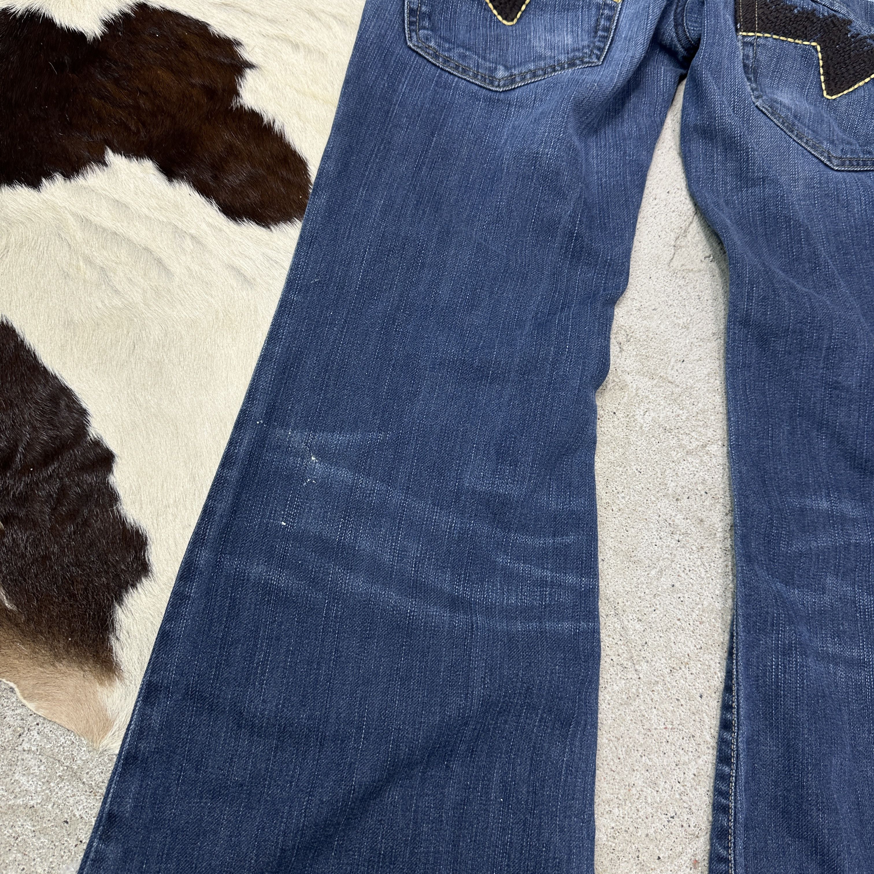 Diesel Vintage Denim Streetwear Diesel Low Waist Flared Jeans 00s Size US 33 - 3 Thumbnail