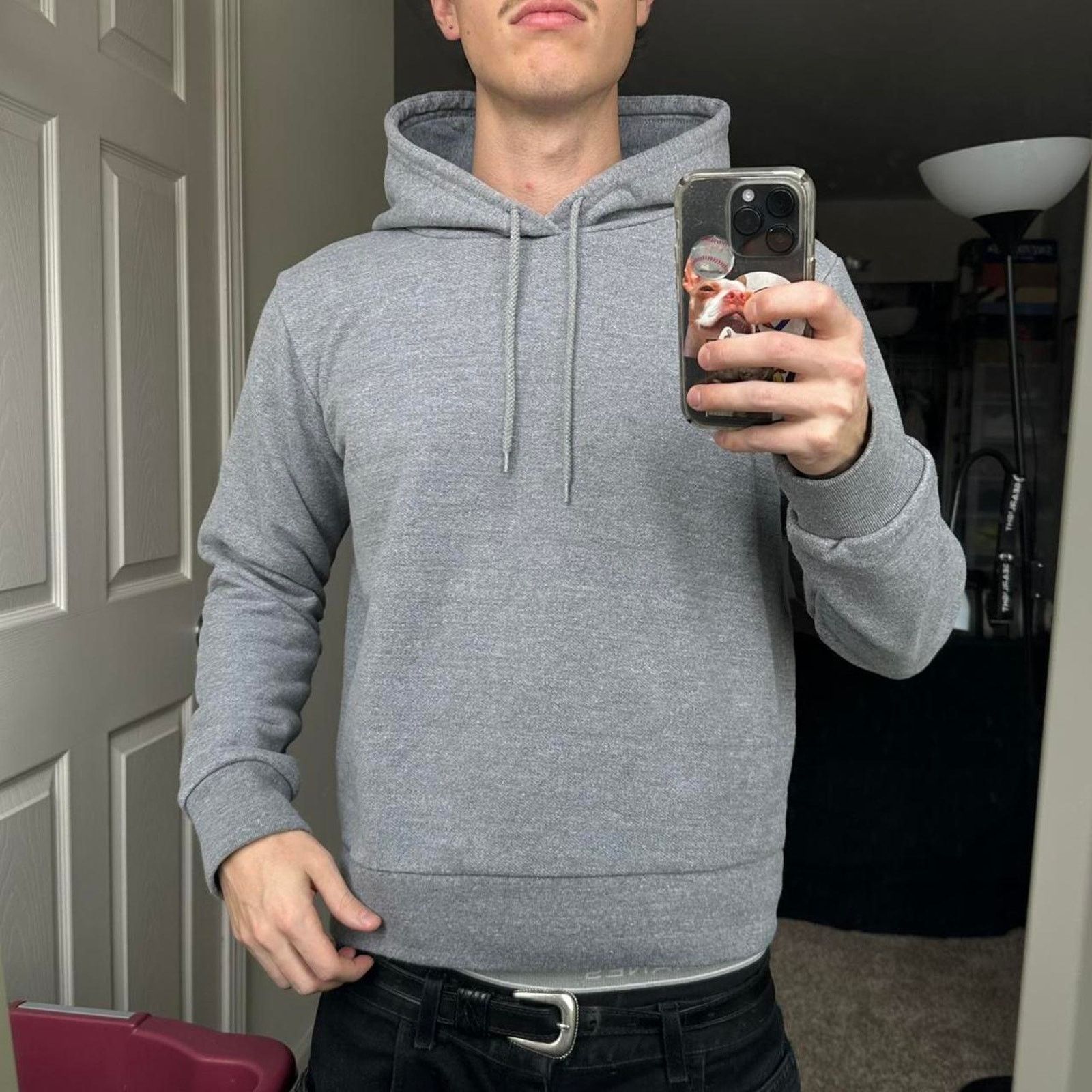 American Apparel Grey Blank Los Angeles Apparel Hoodie Pullover Sweatshirt Size US M / EU 48-50 / 2 - 1 Thumbnail