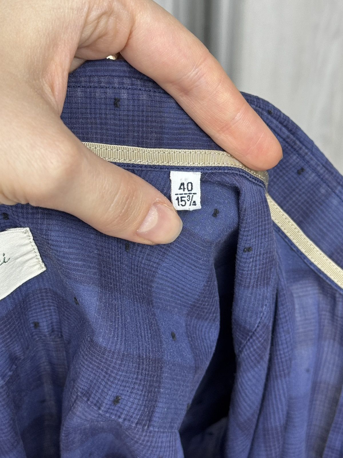 Tintoria Mattei Tintoria Mattei 954 blue checkered italian ls shirt size 40 Size US M / EU 48-50 / 2 - 10 Thumbnail