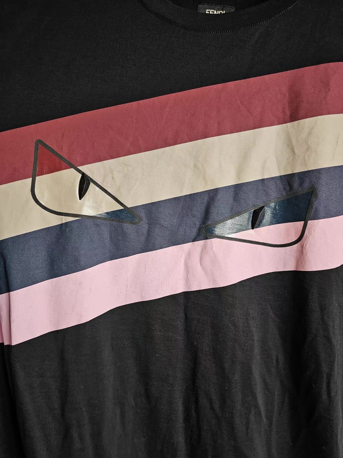 Fendi Fendi Monster Eyes Striped Print Short Sleeve T‑shirt Size US XL / EU 56 / 4 - 2 Thumbnail