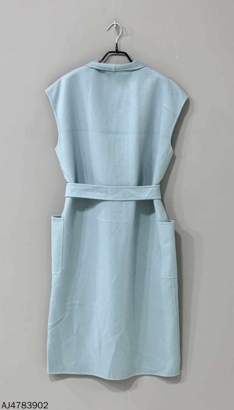 Max Mara Max Mara Blue cashmere-blend sleeveless coat Size M / US 6-8 / IT 42-44 - 3 Thumbnail