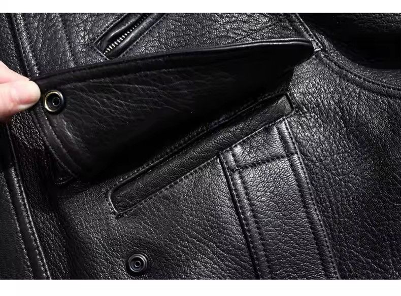 Leather Streetwear PU Leather Zipper Motorcycle Jacket Size US L / EU 52-54 / 3 - 8 Thumbnail