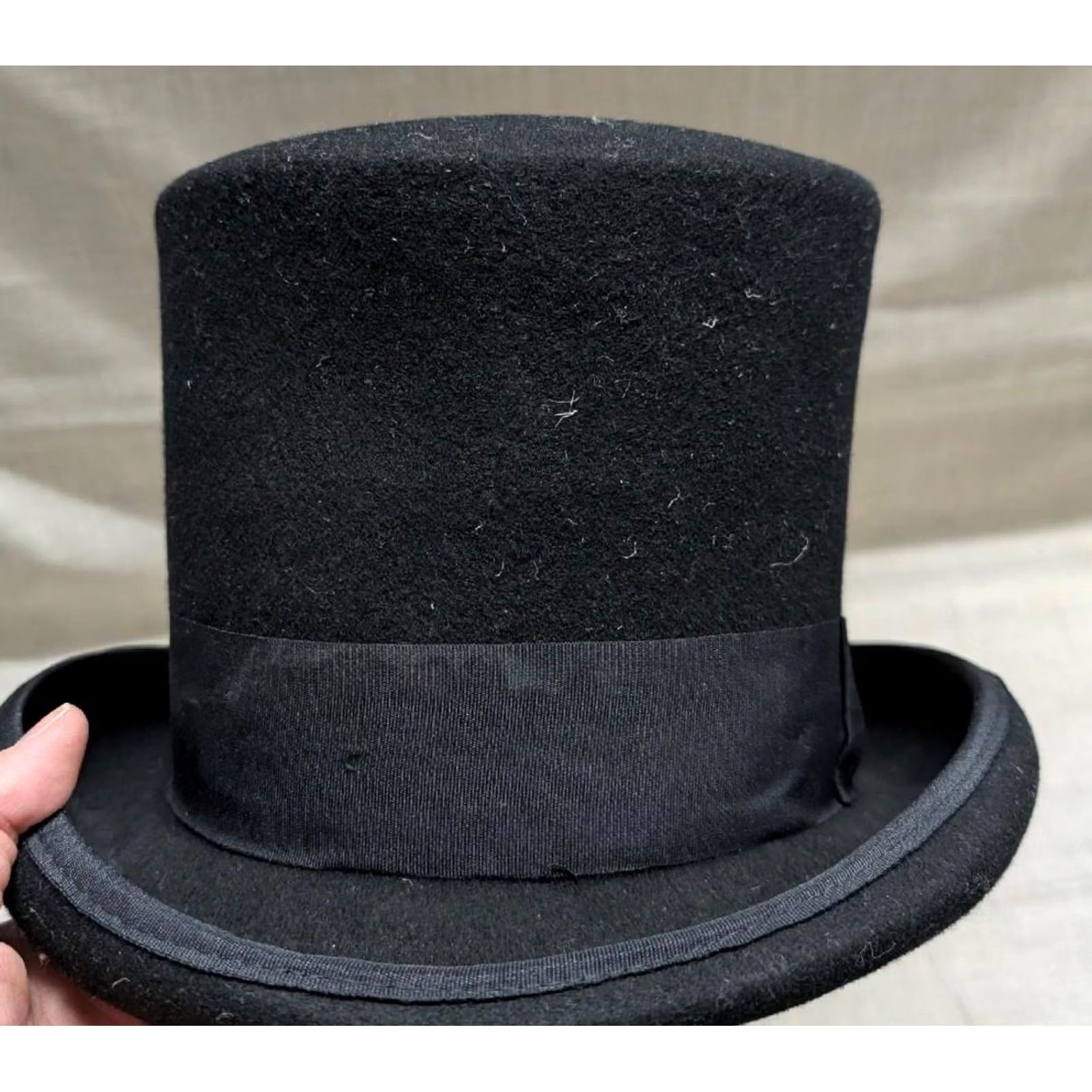 Vintage VINTAGE Jhats Top Hat Shirt Men L Black Victorian Edwardian Stovepipe Style Mens Size US L / EU 52-54 / 3 - 7 Thumbnail