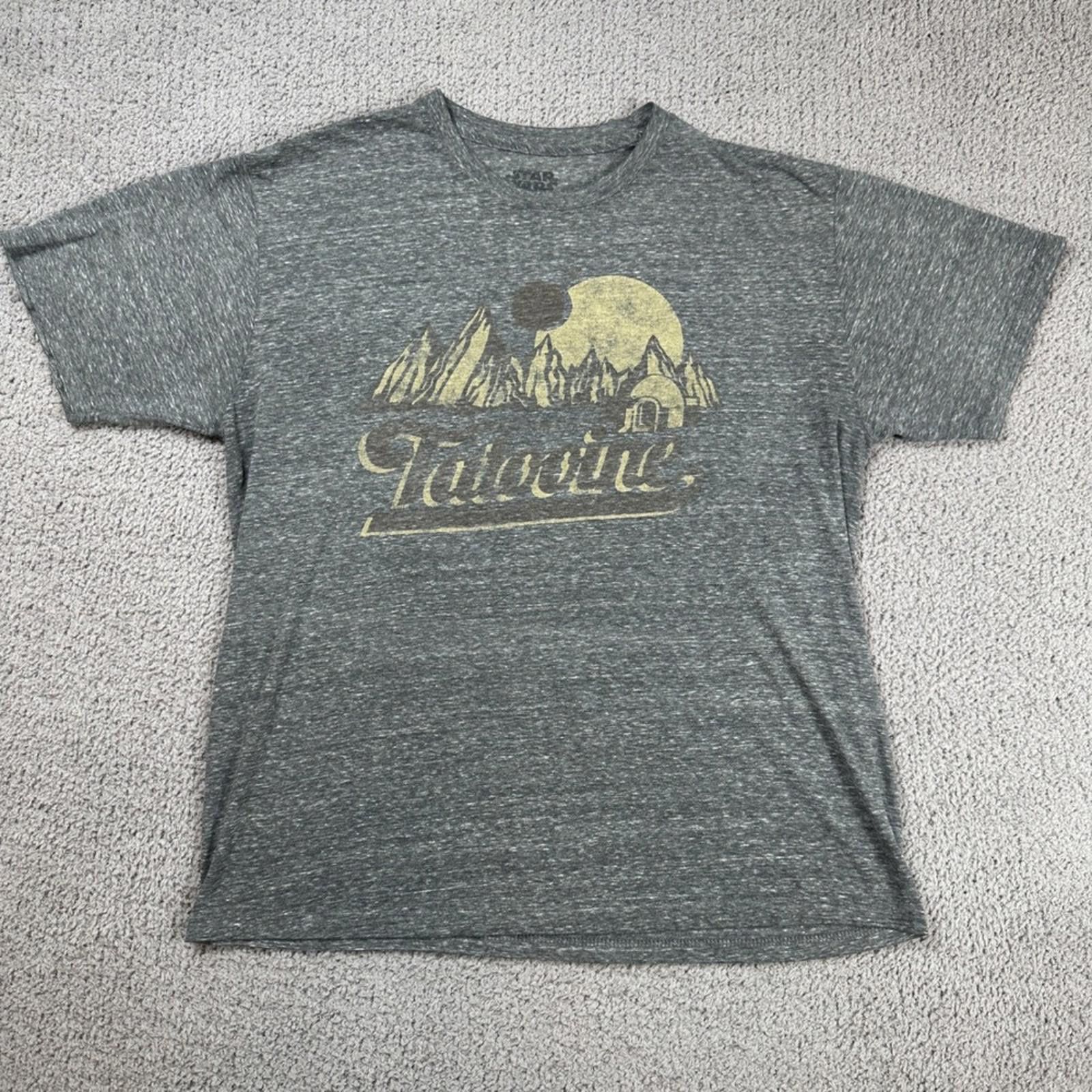 Star Wars Star Wars Tatooine Graphic T Shirt Mens Large Gray Movie Size US XL / EU 56 / 4 - 1 Thumbnail