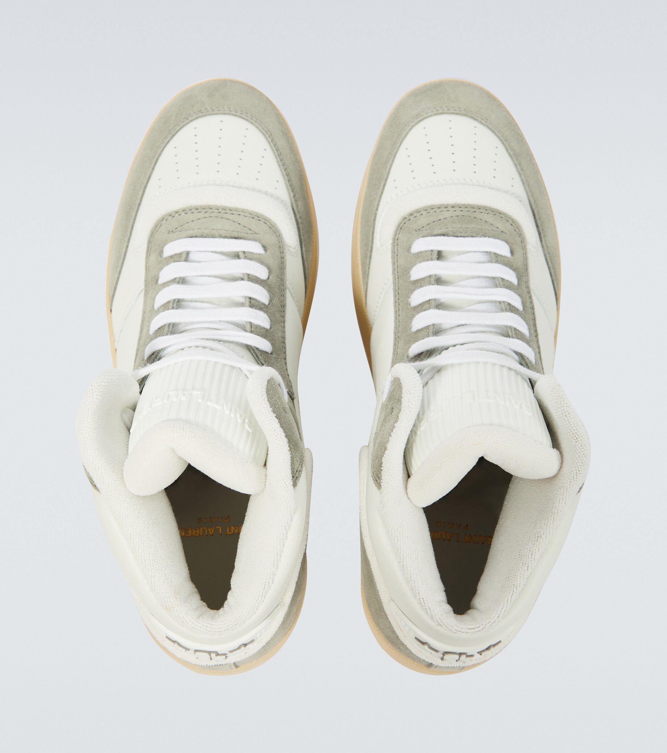 Saint Laurent Paris o1b1hav110824 SL/80 Suede Hi-Top Sneakers in Multicolor Size US 8 / IT 38 - 3 Thumbnail