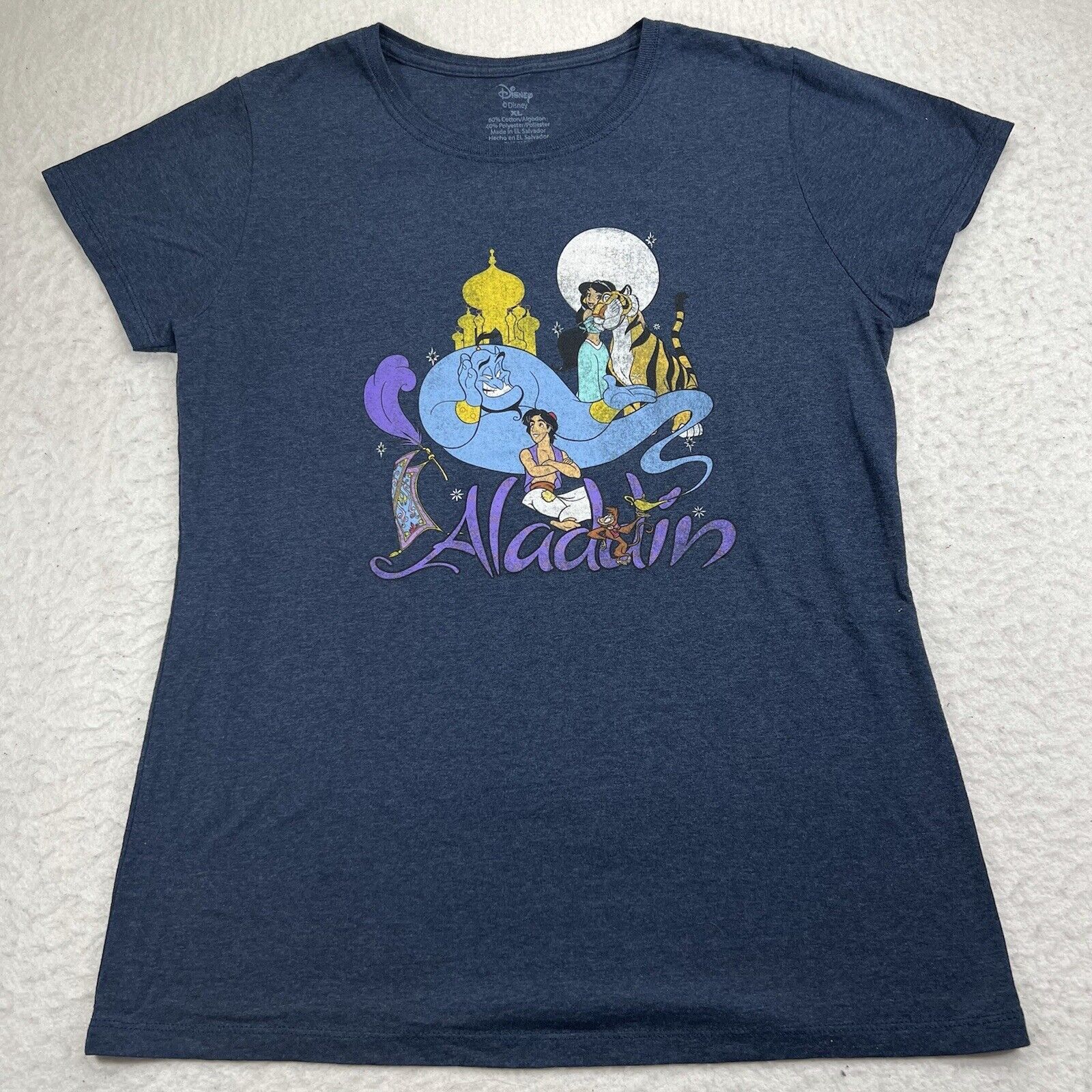 Disney Disney Aladdin Blue Genie Graphic T Shirt Size XL / US 12-14 / IT 48-50 - 1 Thumbnail
