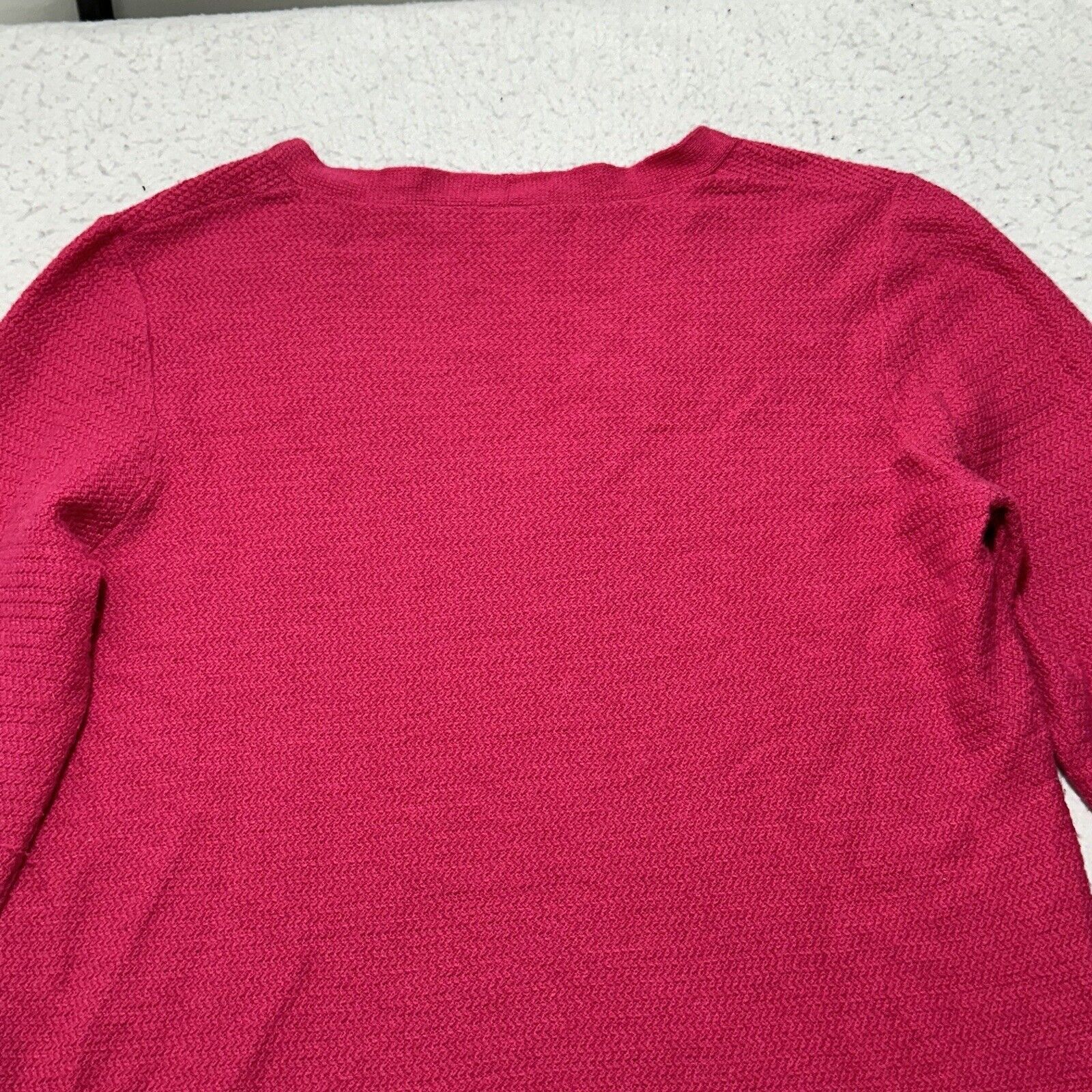 Gap GAP Medium V-Neck Sweater Merino Extra Fine Wool Hot Pink Size M / US 6-8 / IT 42-44 - 11 Thumbnail