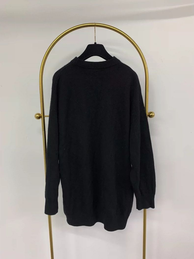 Balenciaga Balenciaga Black GW Letter Knit Sweater Size US XS / EU 42 / 0 - 2 Thumbnail