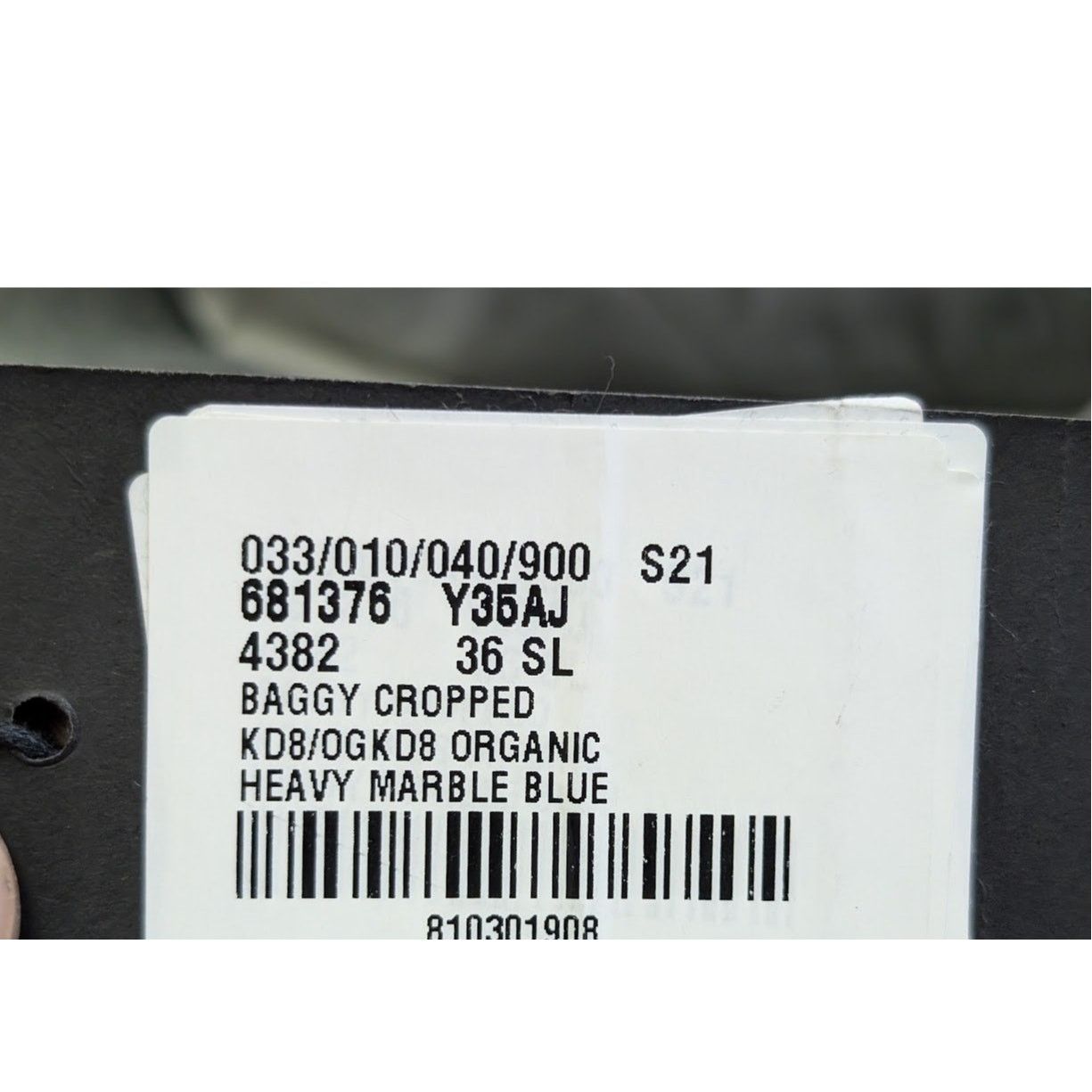 Saint Laurent Paris o1rshd1 Baggy Cropped Organic Jeans in Heavy Marble Blue Size US 36 / EU 52 - 22 Thumbnail