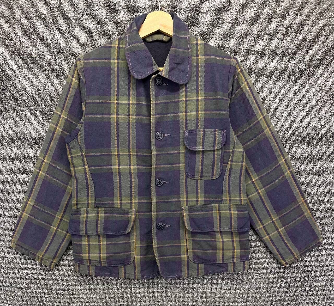 45rpm Vintage 90s 45Rpm Rare Shadow Plaid Button Up Jacket Size M / US 6-8 / IT 42-44 - 1 Thumbnail