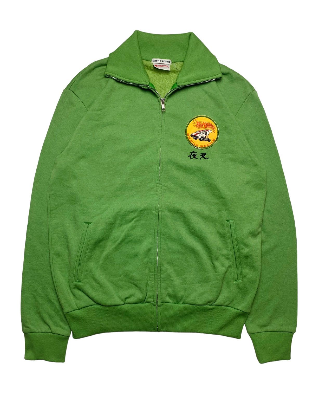image of Angel Blue x Hysteric Glamour 2002 Hotwheels X Ozone Rock - Green Track Top Jacket (Size Medium)