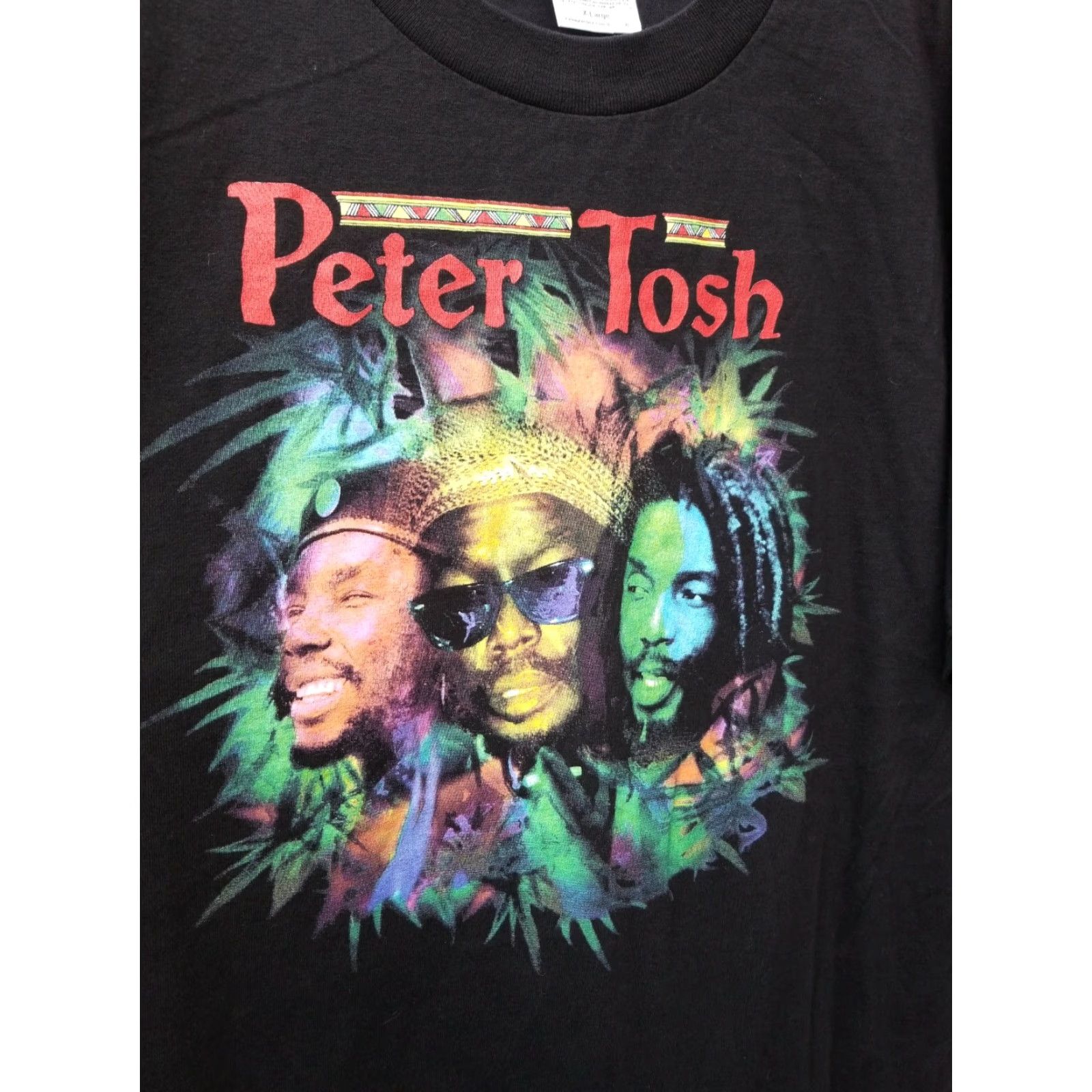 Tultex VINTAGE Peter Tosh RAP TEE - HONORARY CITIZEN - Reggae Black Shirt XL Mens T-Shirt 90s Tultex 100% Cotton Preshrunk Size US XL / EU 56 / 4 - 3 Thumbnail