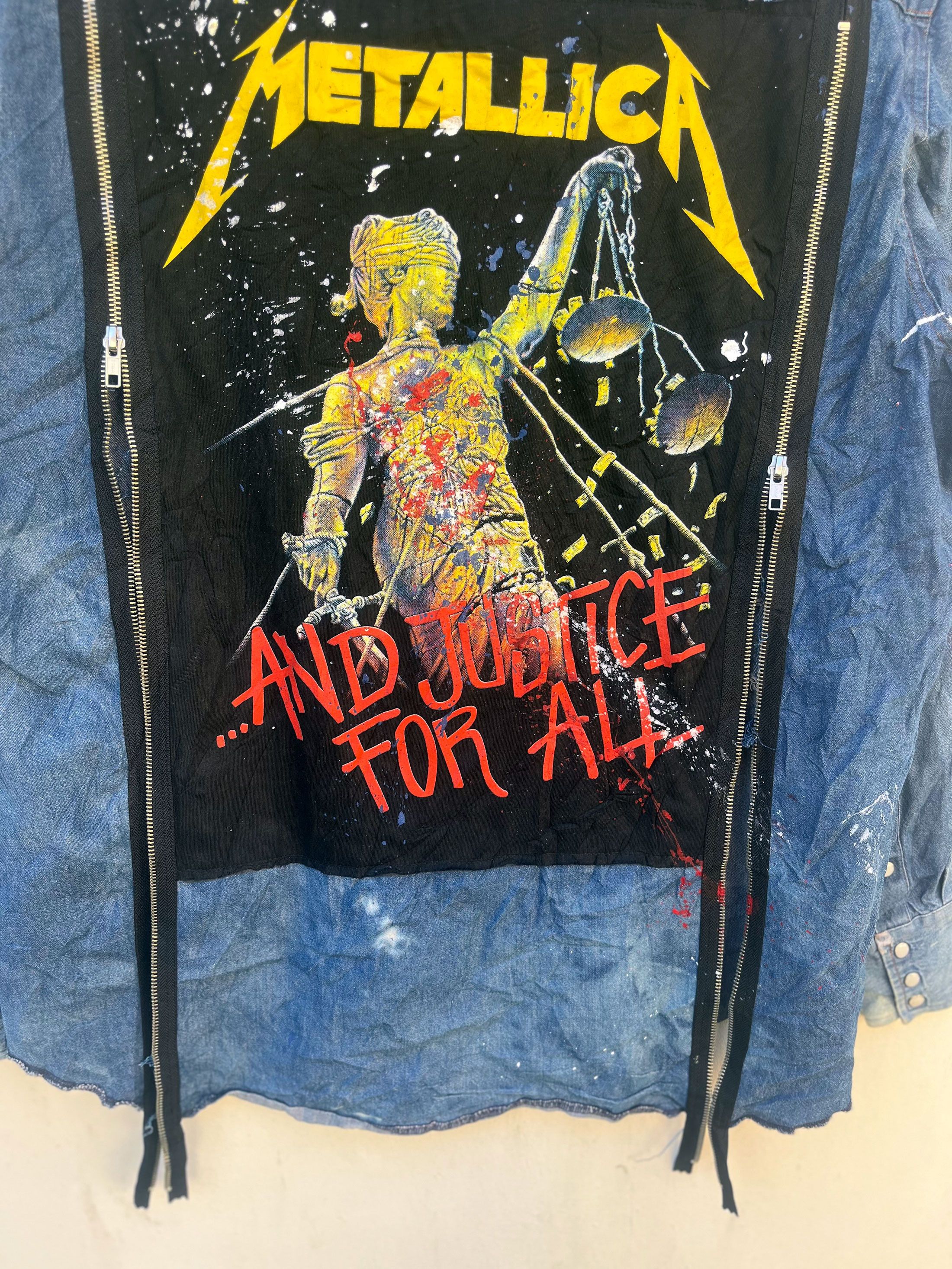 Japanese Brand Cote Nier Japan Craft Metallica Patches Zipper Denim Western Size US M / EU 48-50 / 2 - 7 Thumbnail