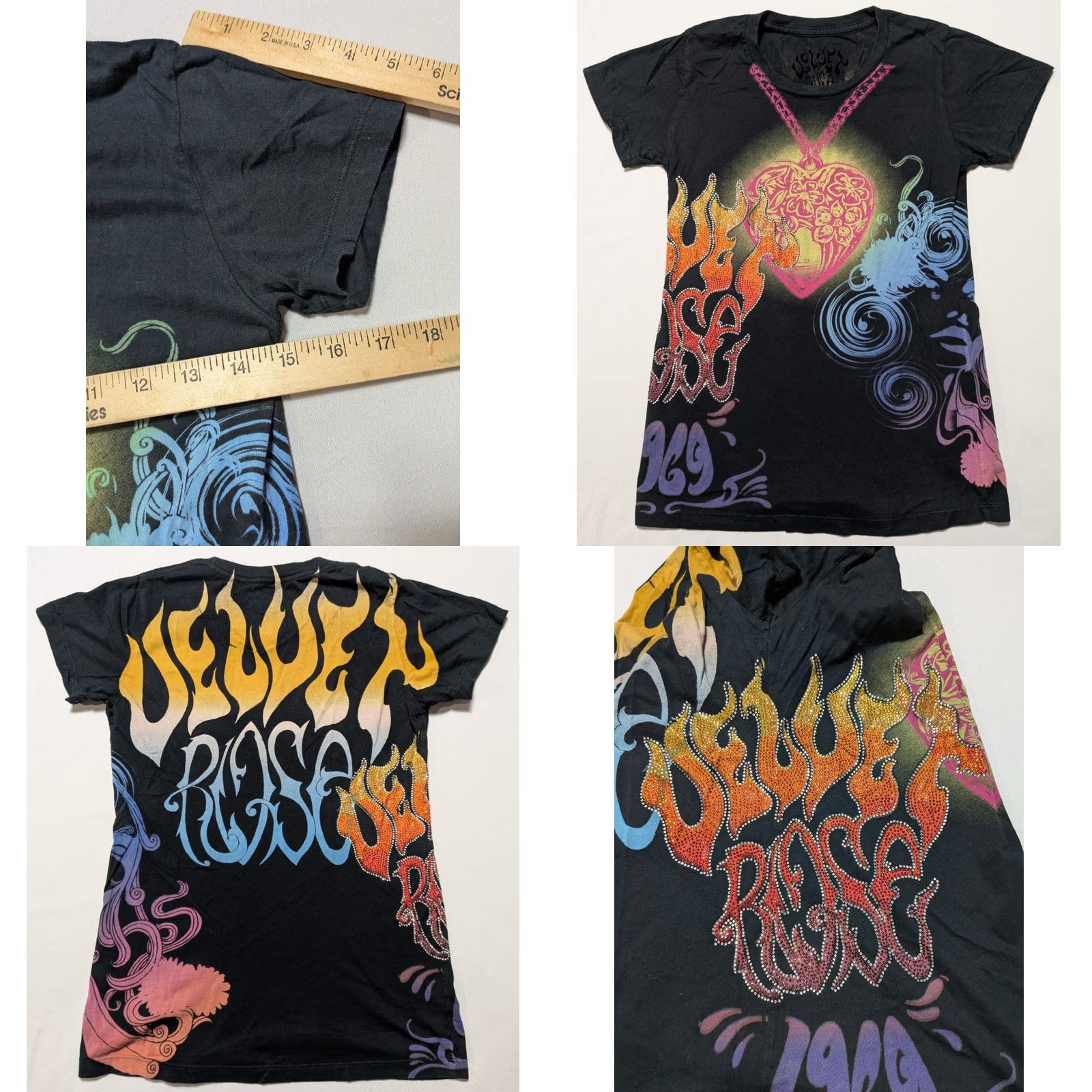 Velvet Velvet Rose Embellished T-Shirt - Women Medium Black Size M / US 6-8 / IT 42-44 - 8 Thumbnail