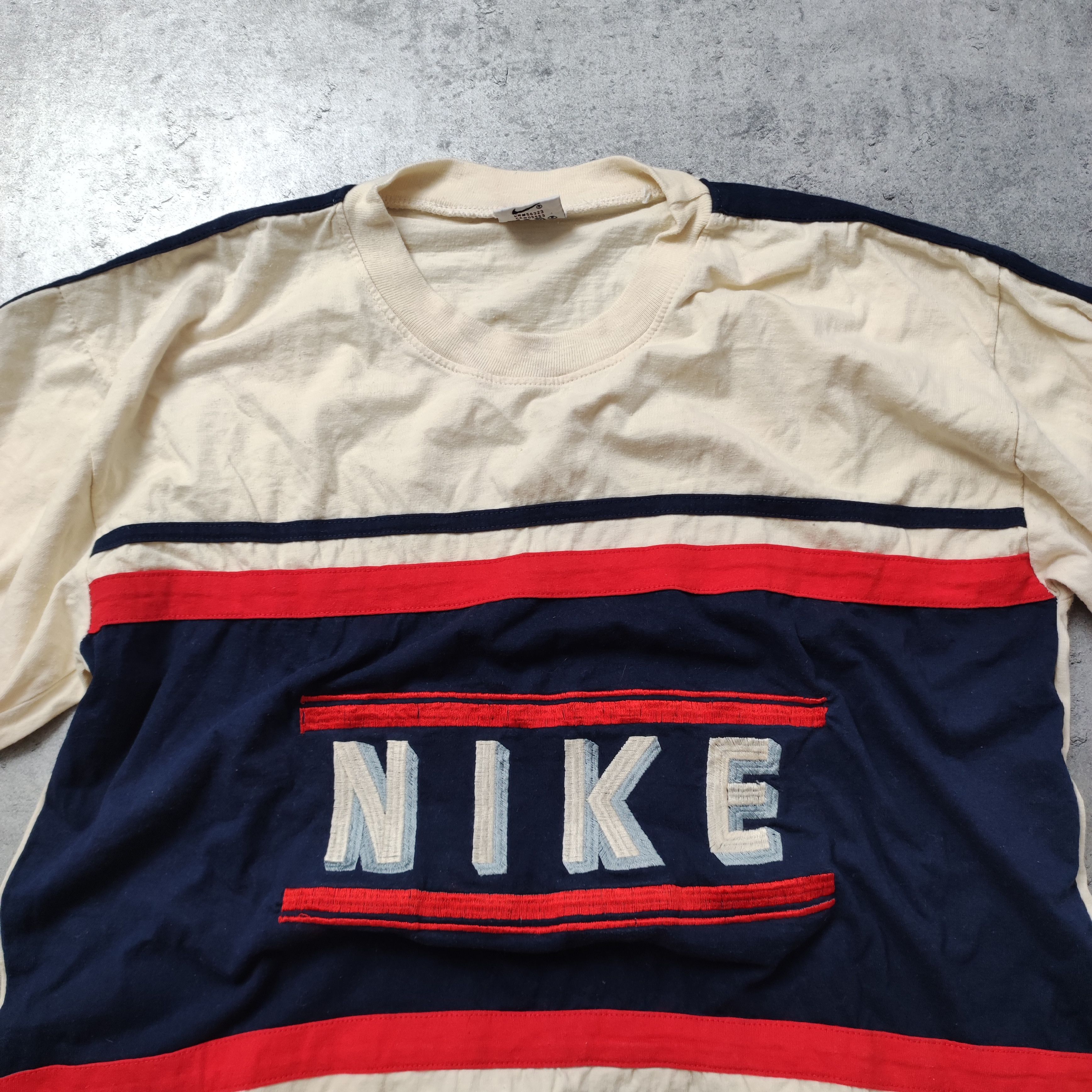 Nike × Vintage Vintage RARE 90s Nike Spelout Embroidere Logo Tee Size US M / EU 48-50 / 2 - 4 Thumbnail