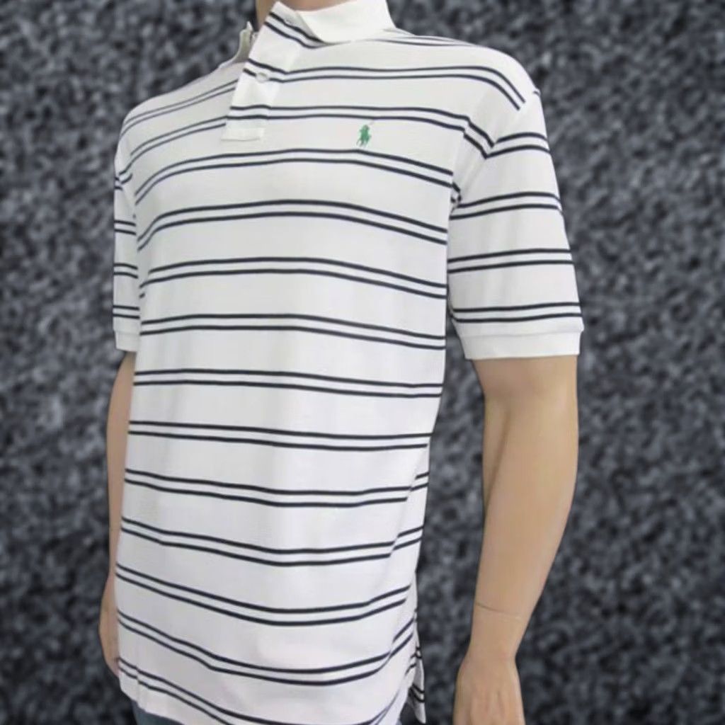 Ralph Lauren Ralph Lauren White Navy Striped Polo NWT XL - Seller Not Responsible For Customs Size US XL / EU 56 / 4 - 1 Preview